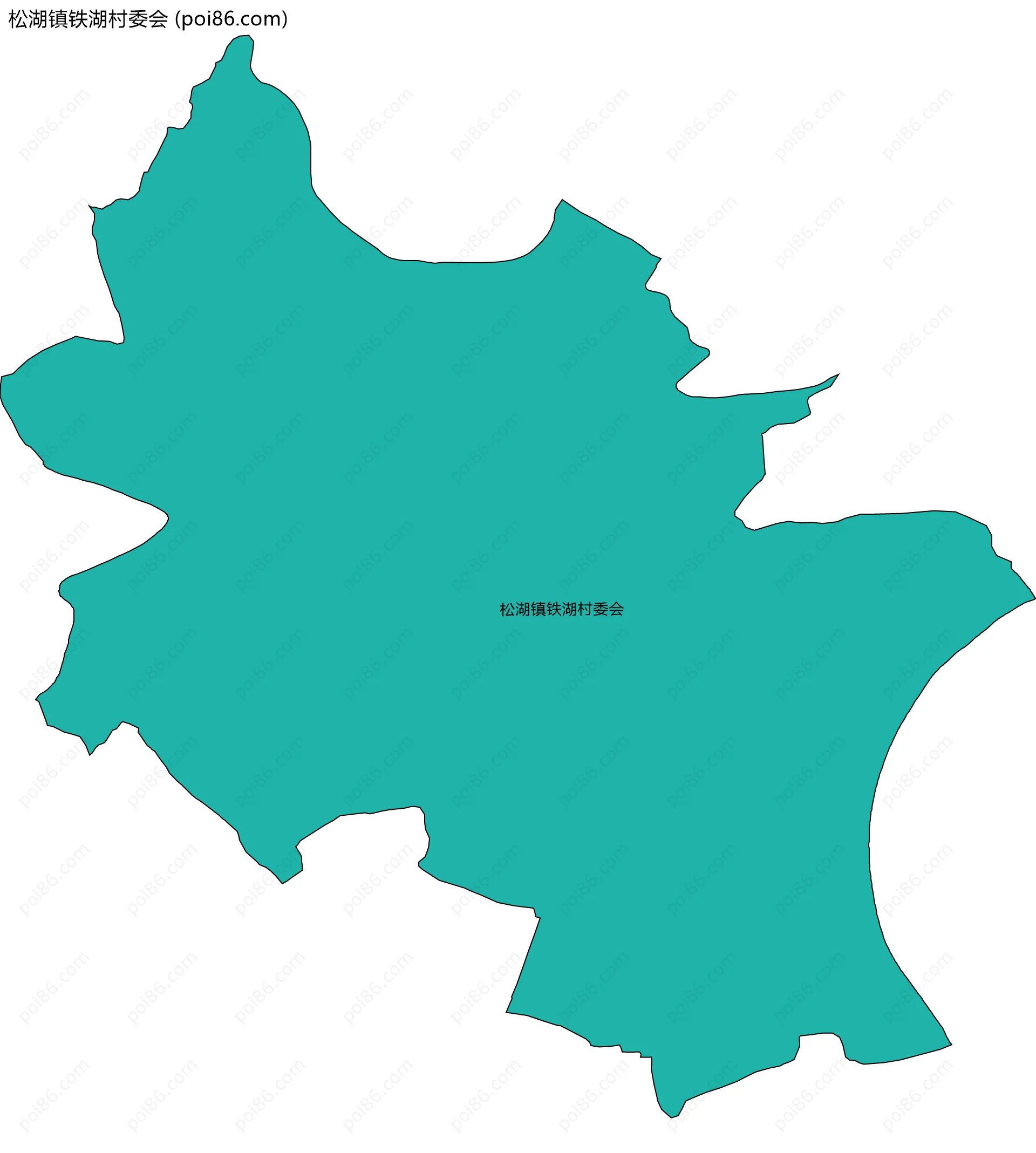 松湖镇铁湖村委会边界地图
