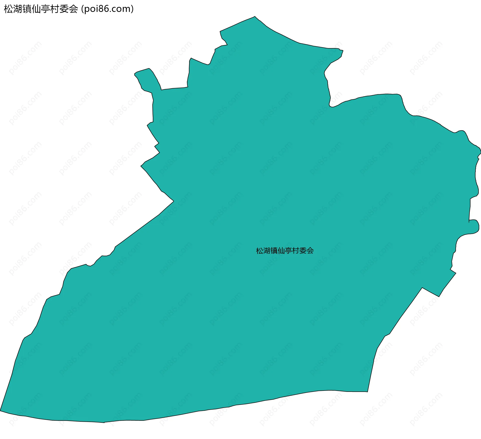 松湖镇仙亭村委会边界地图