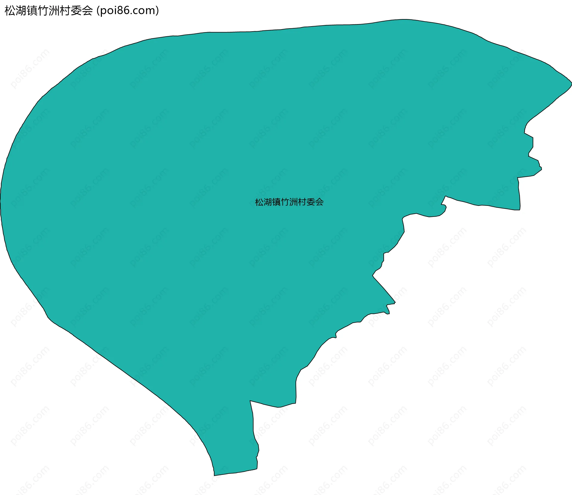 松湖镇竹洲村委会边界地图