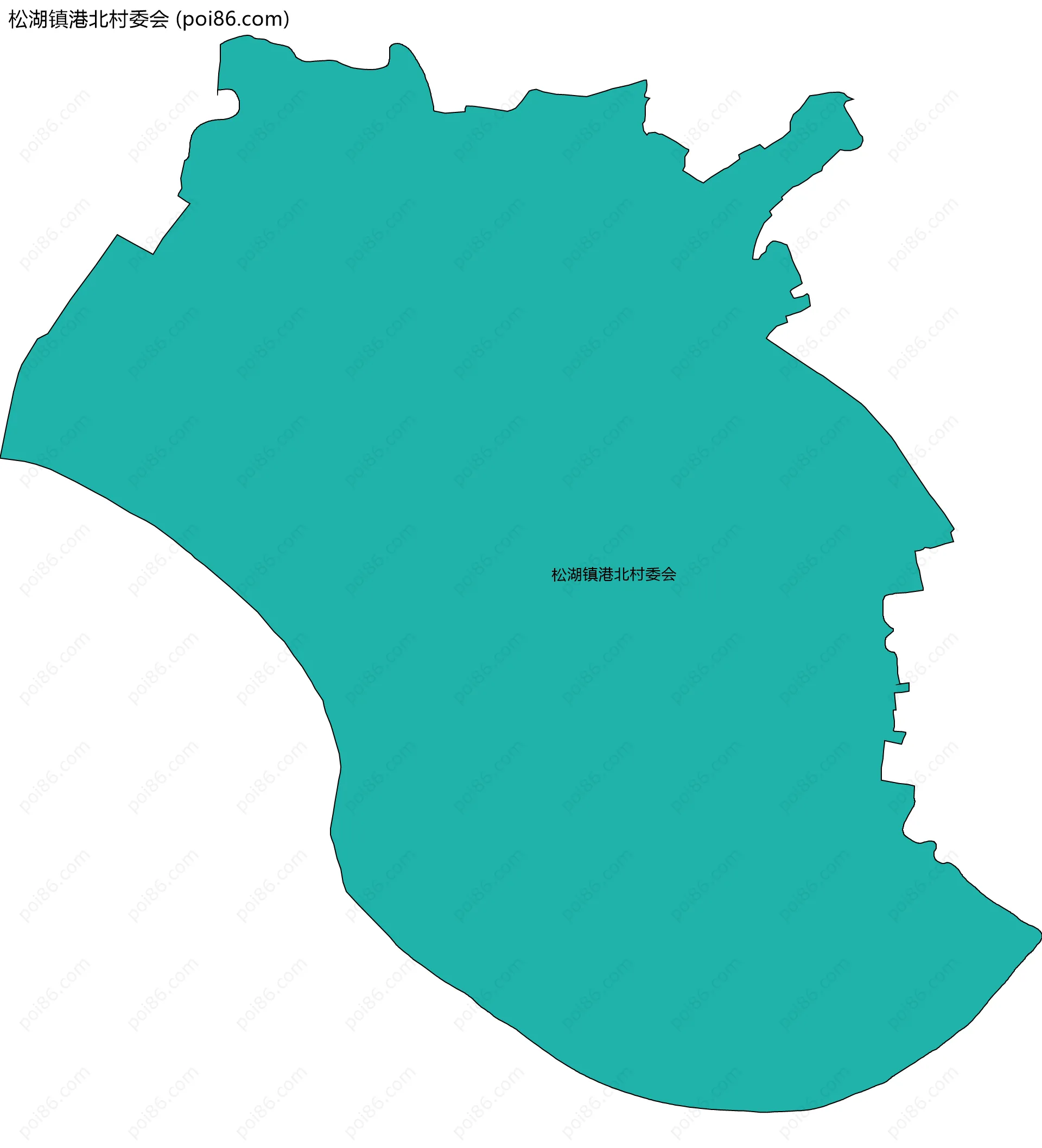 松湖镇港北村委会边界地图