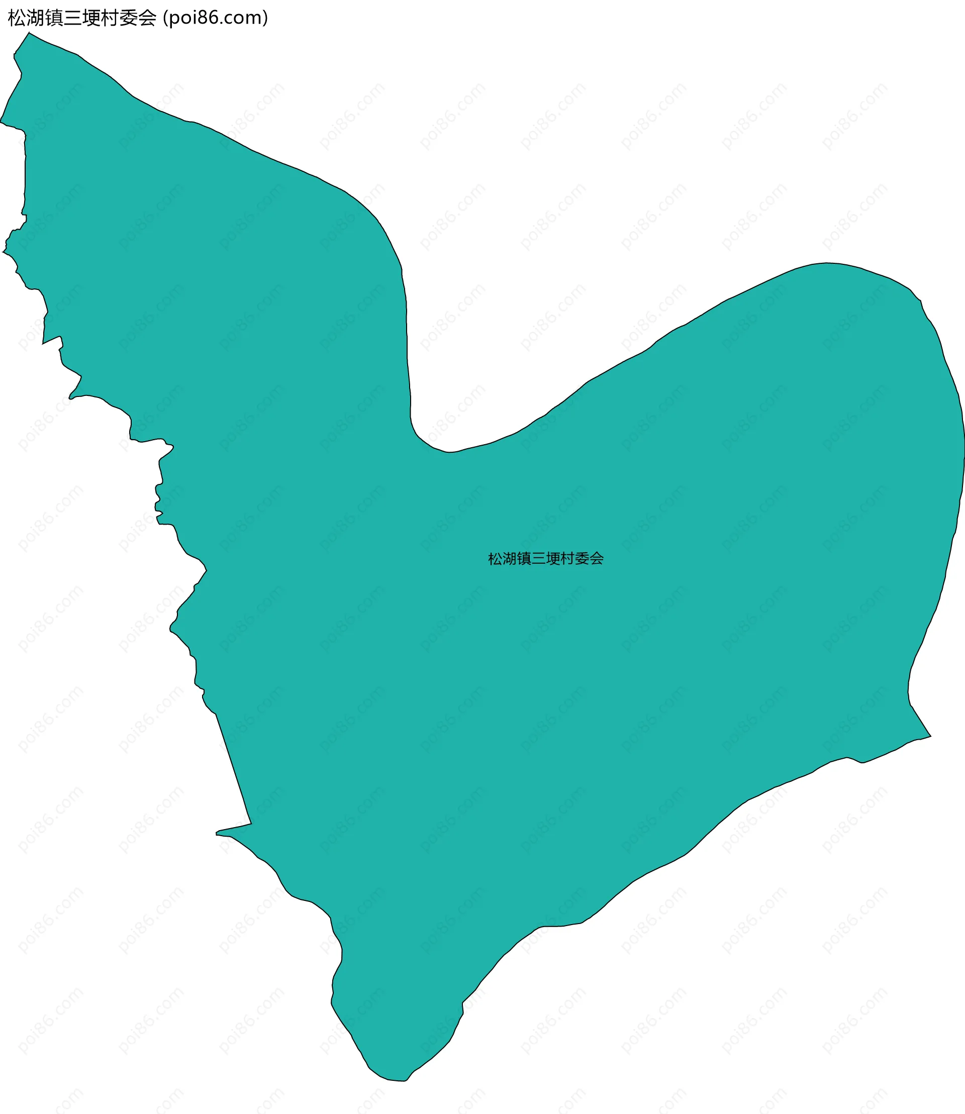 松湖镇三埂村委会边界地图