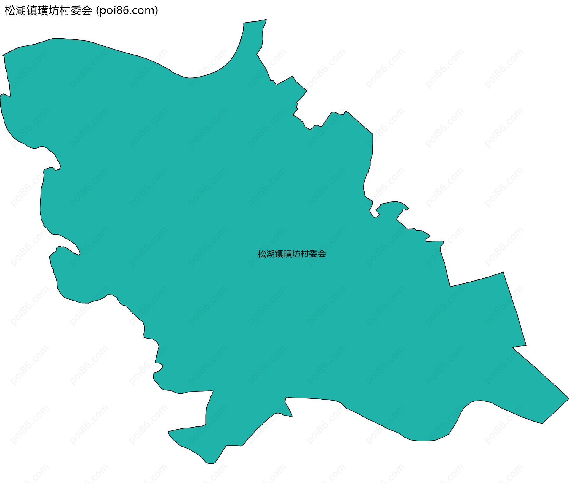 松湖镇璜坊村委会边界地图