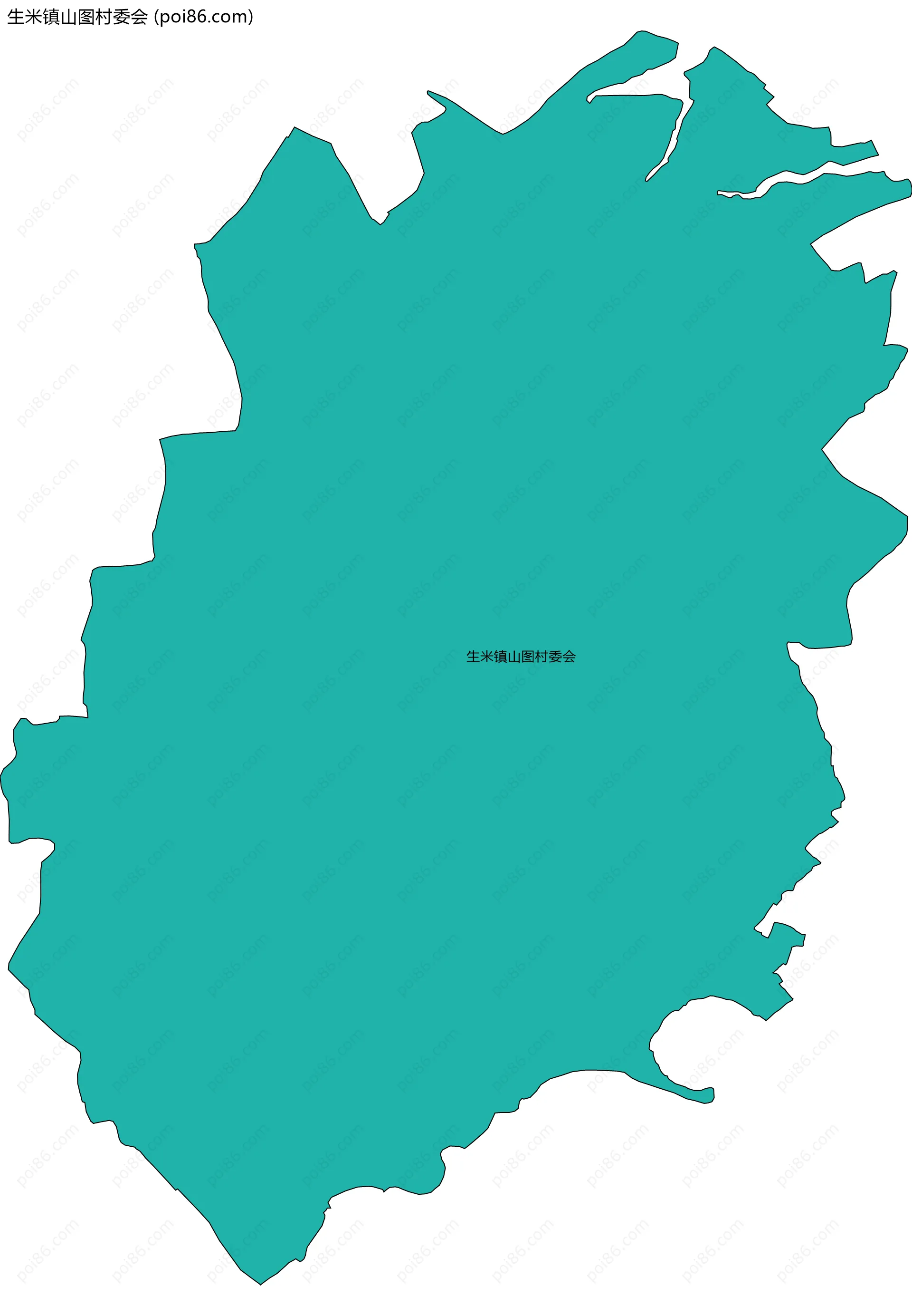 生米镇山图村委会边界地图