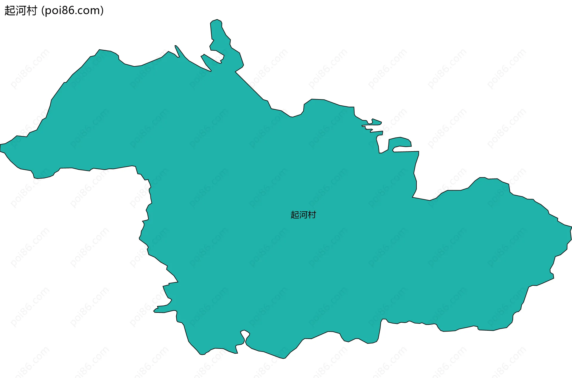 起河村边界地图