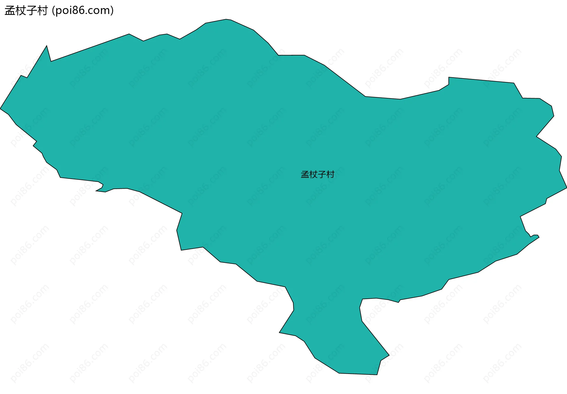 孟杖子村边界地图