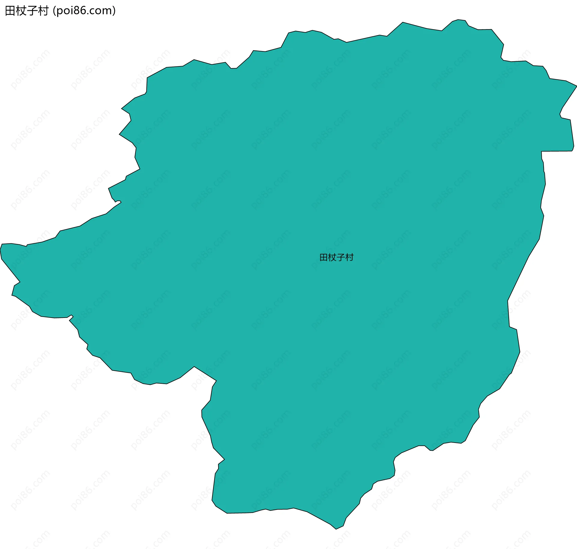 田杖子村边界地图