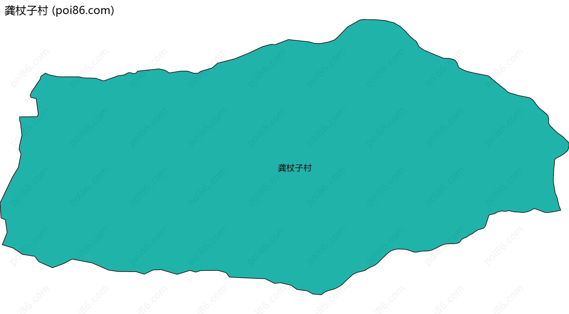 龚杖子村边界地图