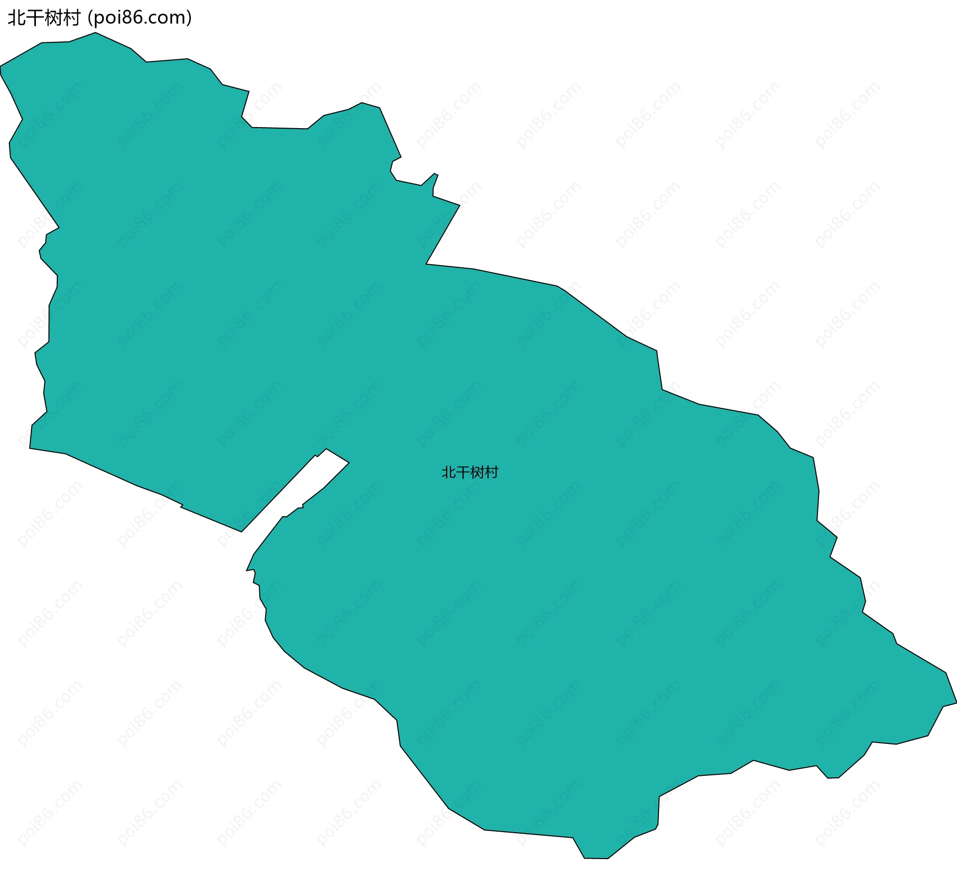 北干树村边界地图