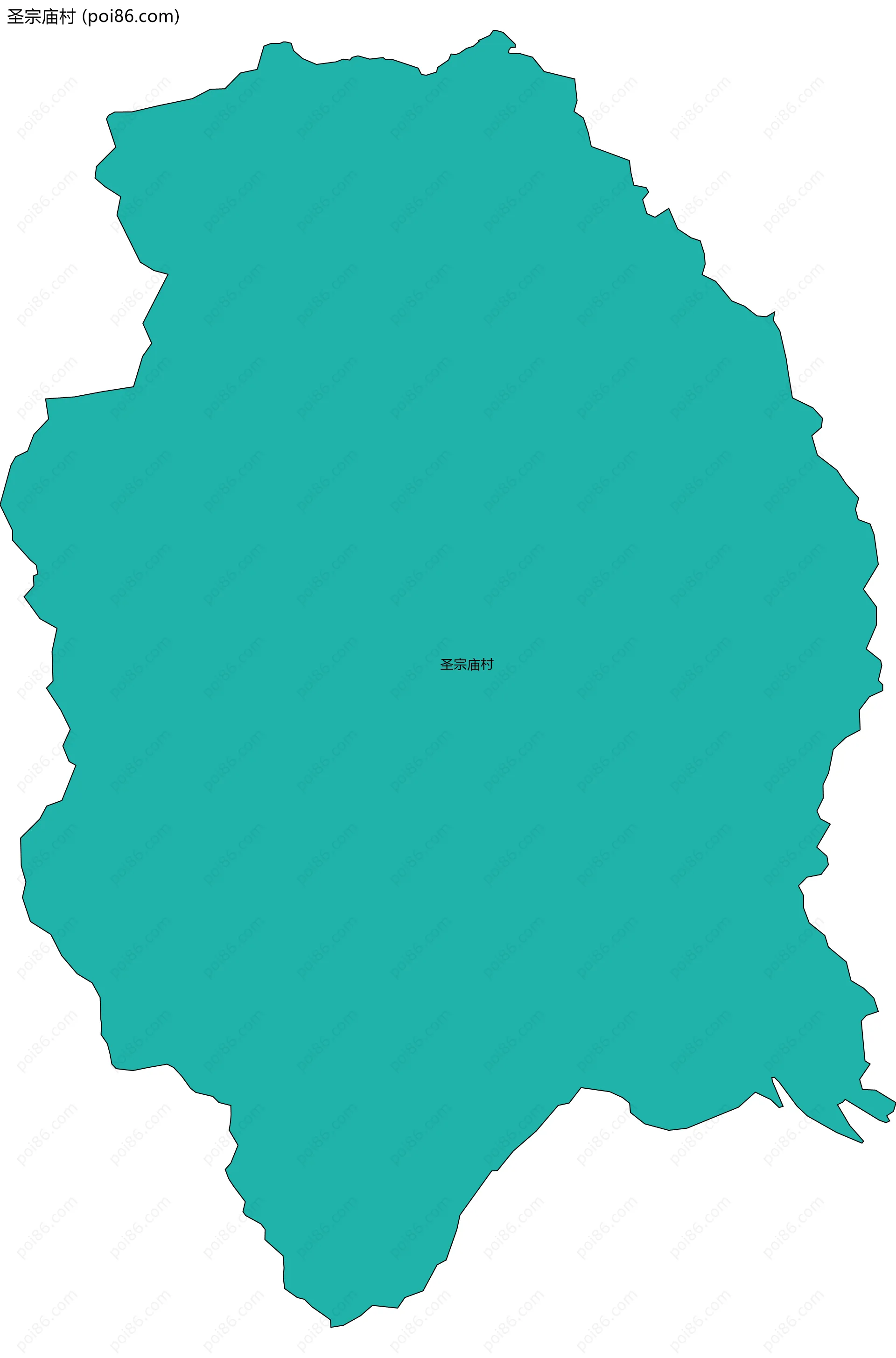 圣宗庙村边界地图