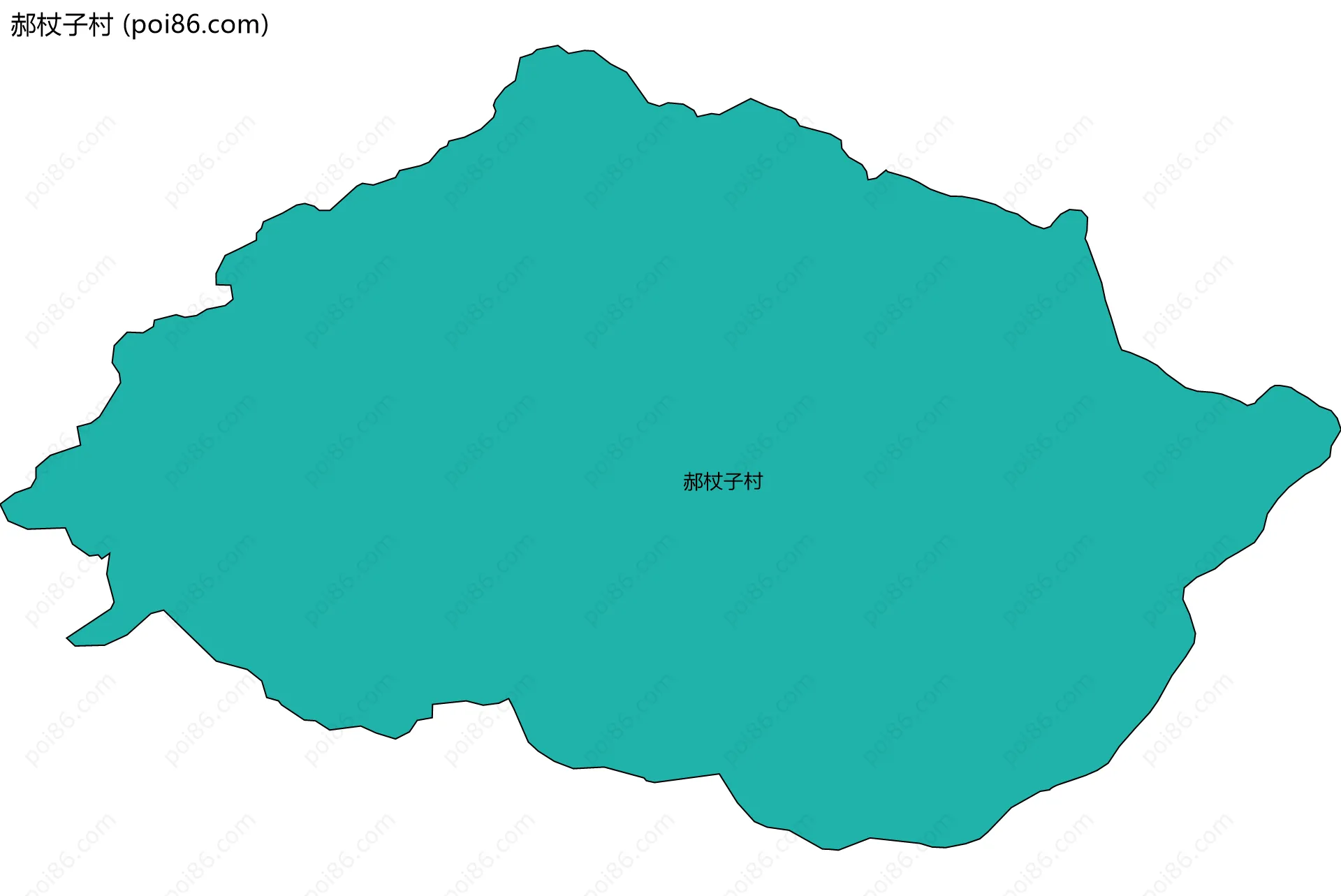 郝杖子村边界地图