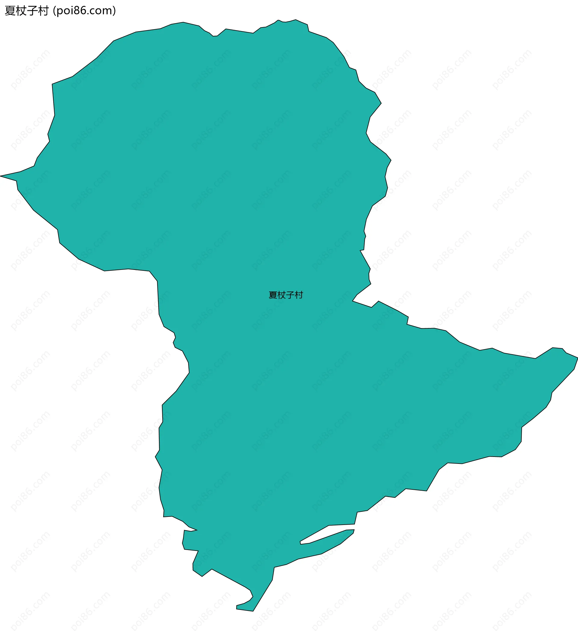 夏杖子村边界地图