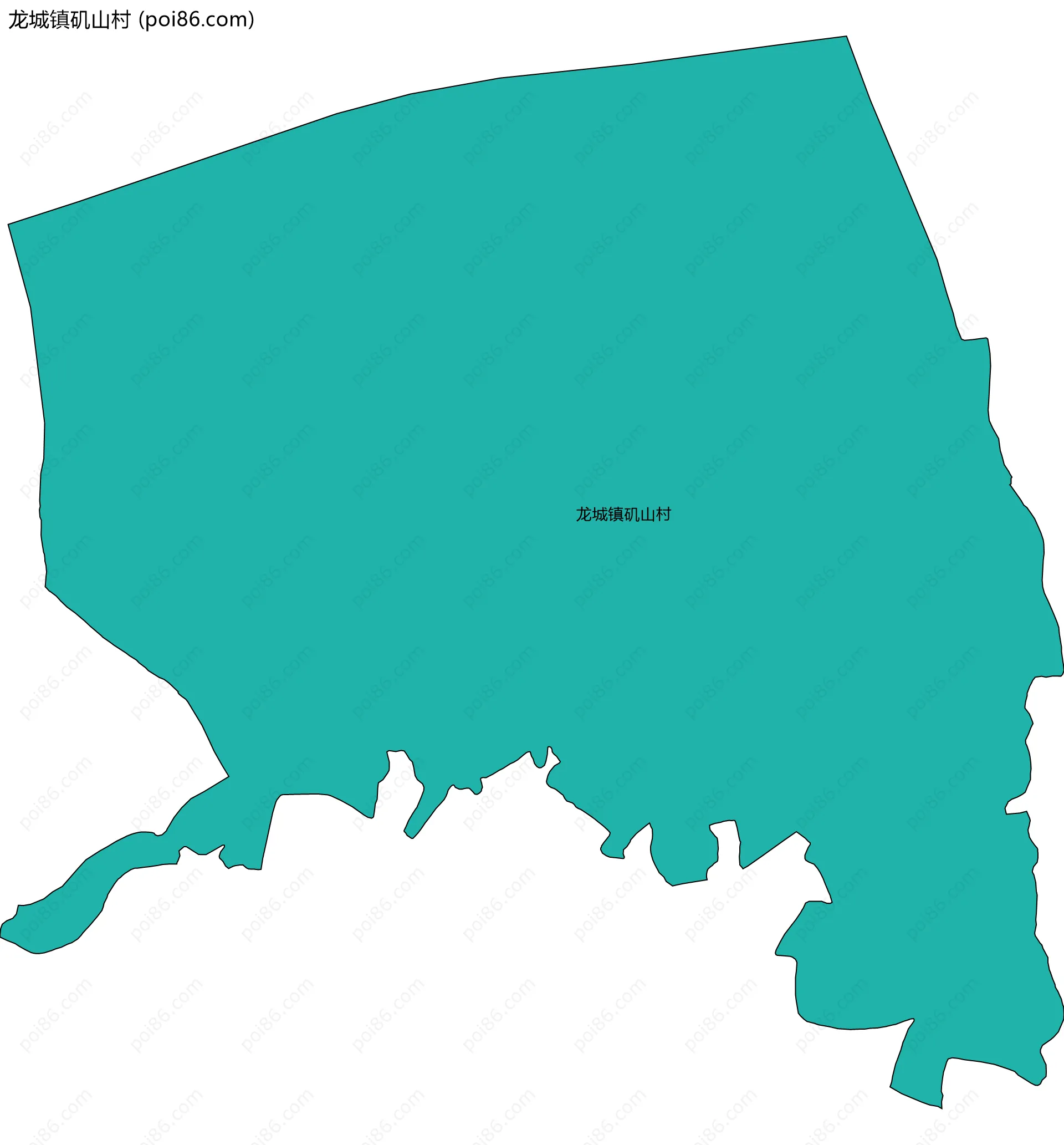 龙城镇矶山村边界地图