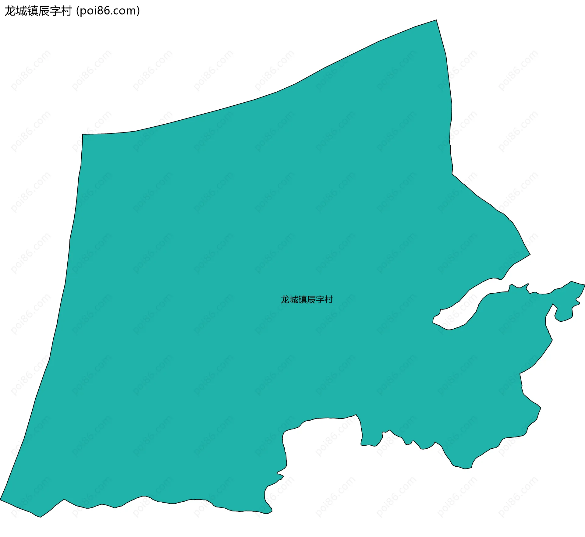 龙城镇辰字村边界地图