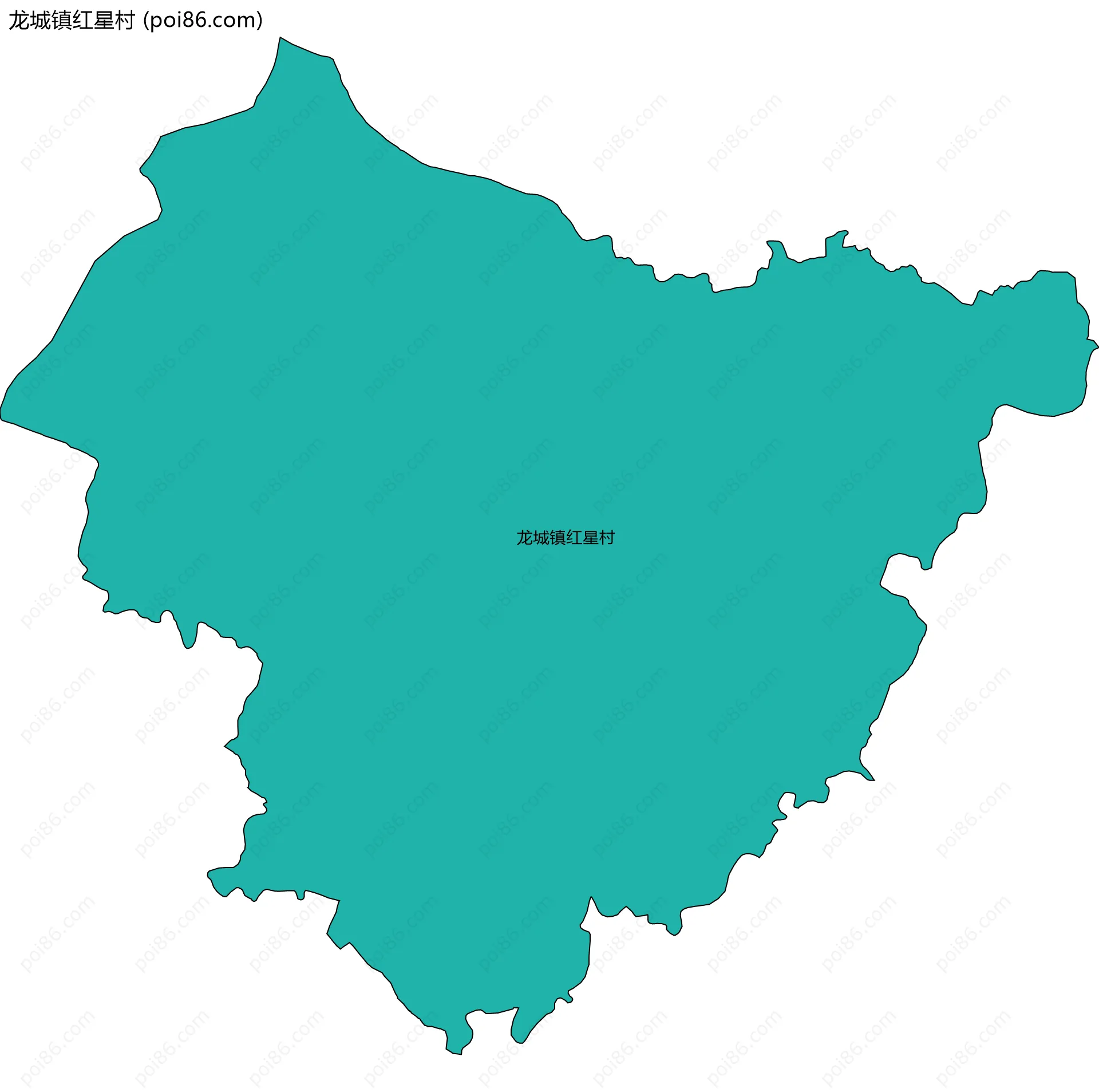 龙城镇红星村边界地图
