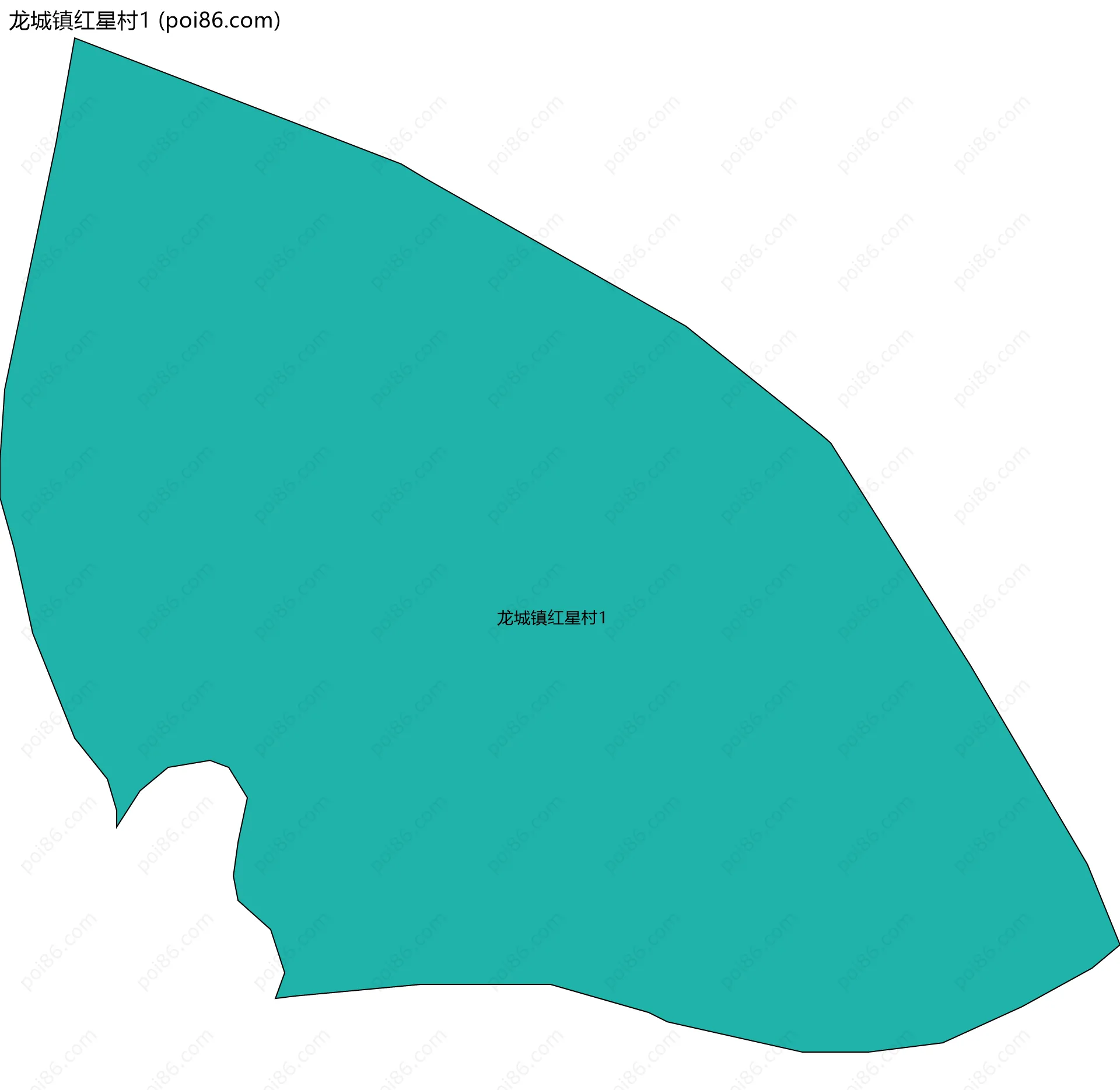 龙城镇红星村1边界地图