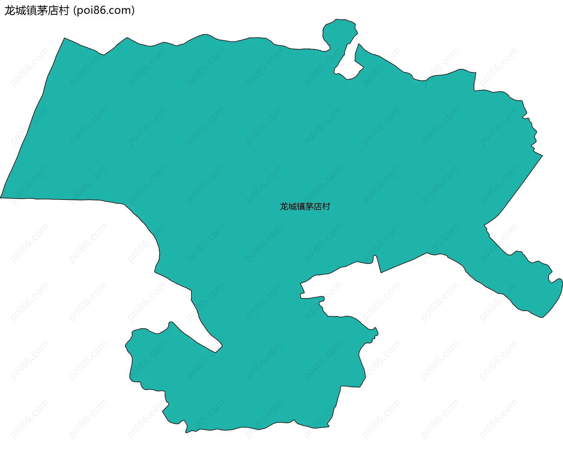 龙城镇茅店村边界地图