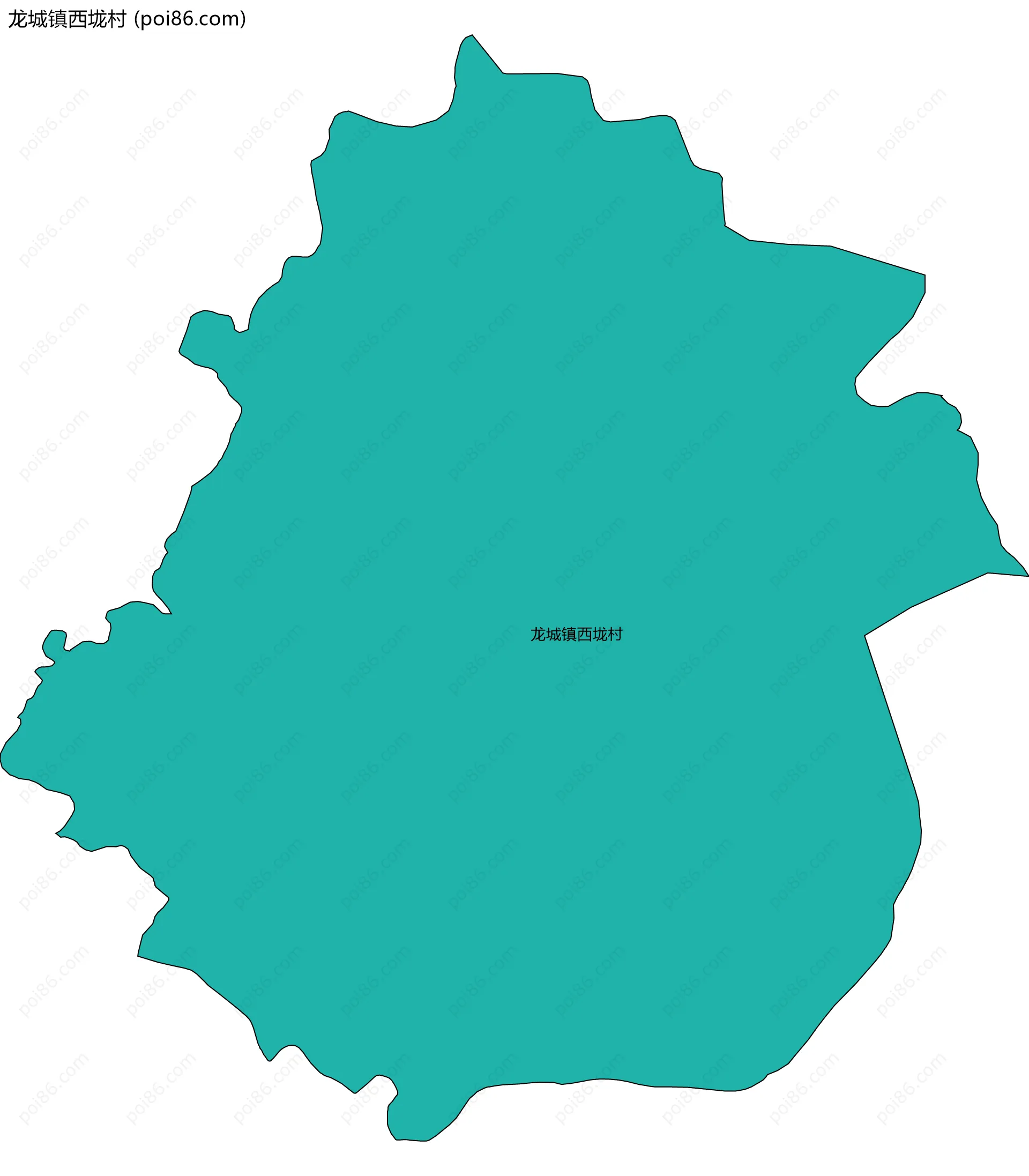 龙城镇西垅村边界地图