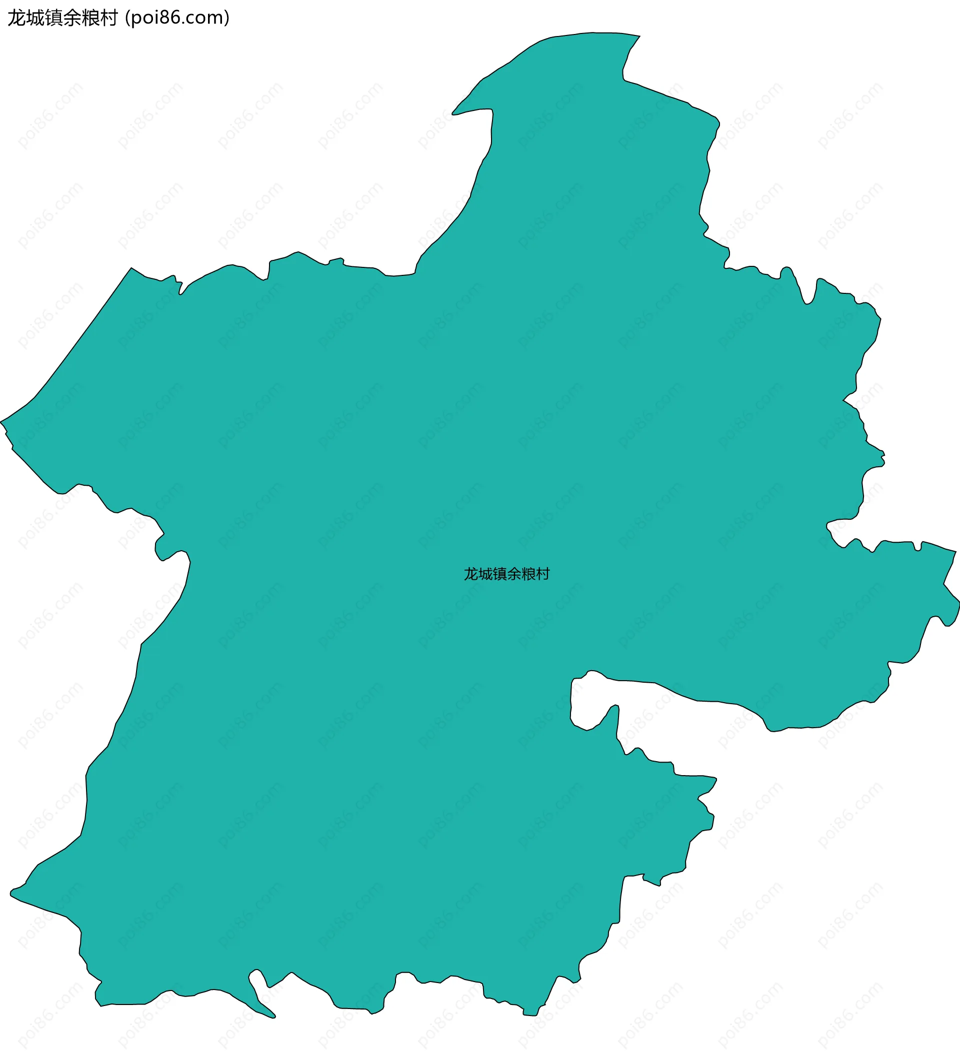 龙城镇余粮村边界地图