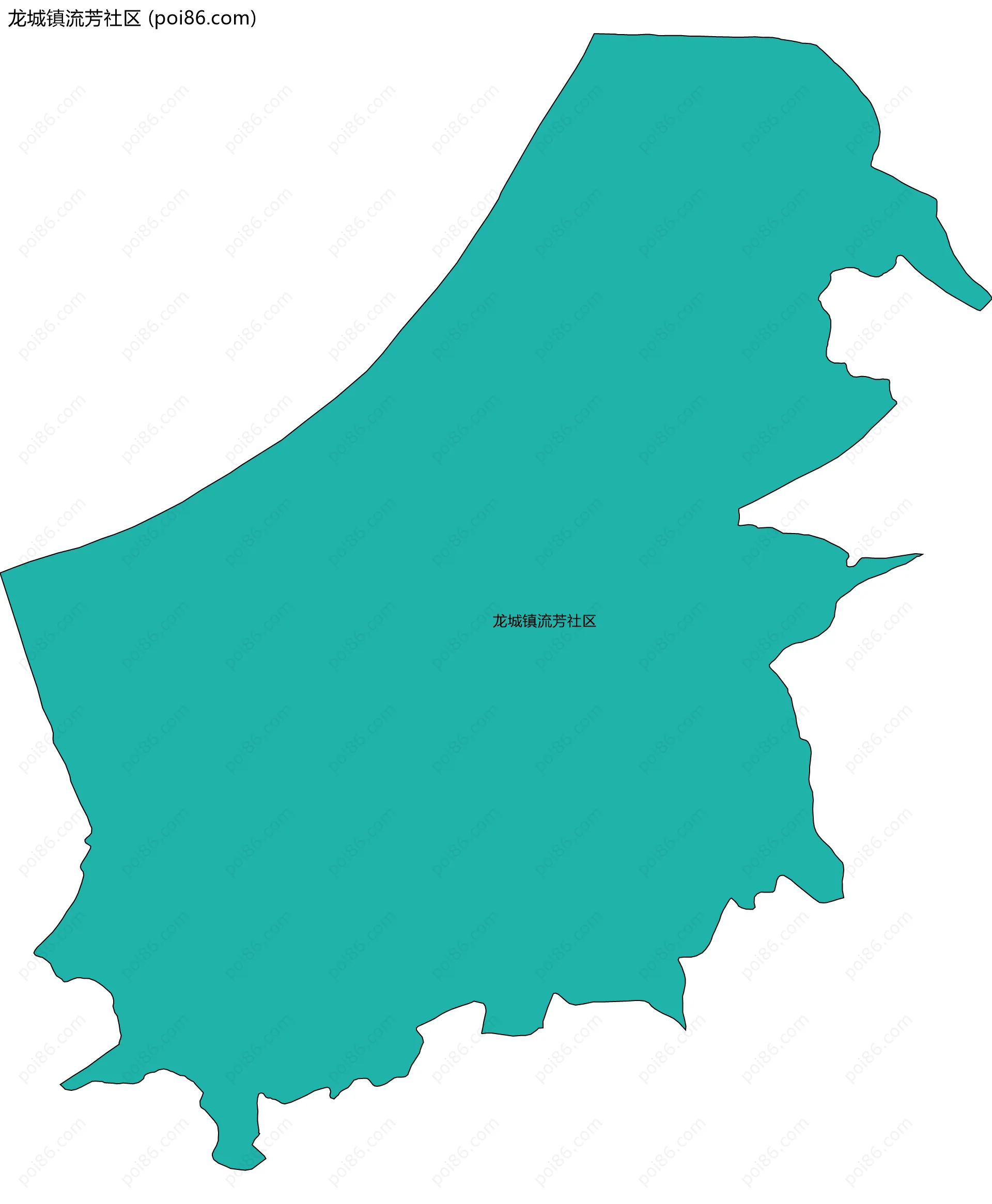 龙城镇流芳社区边界地图
