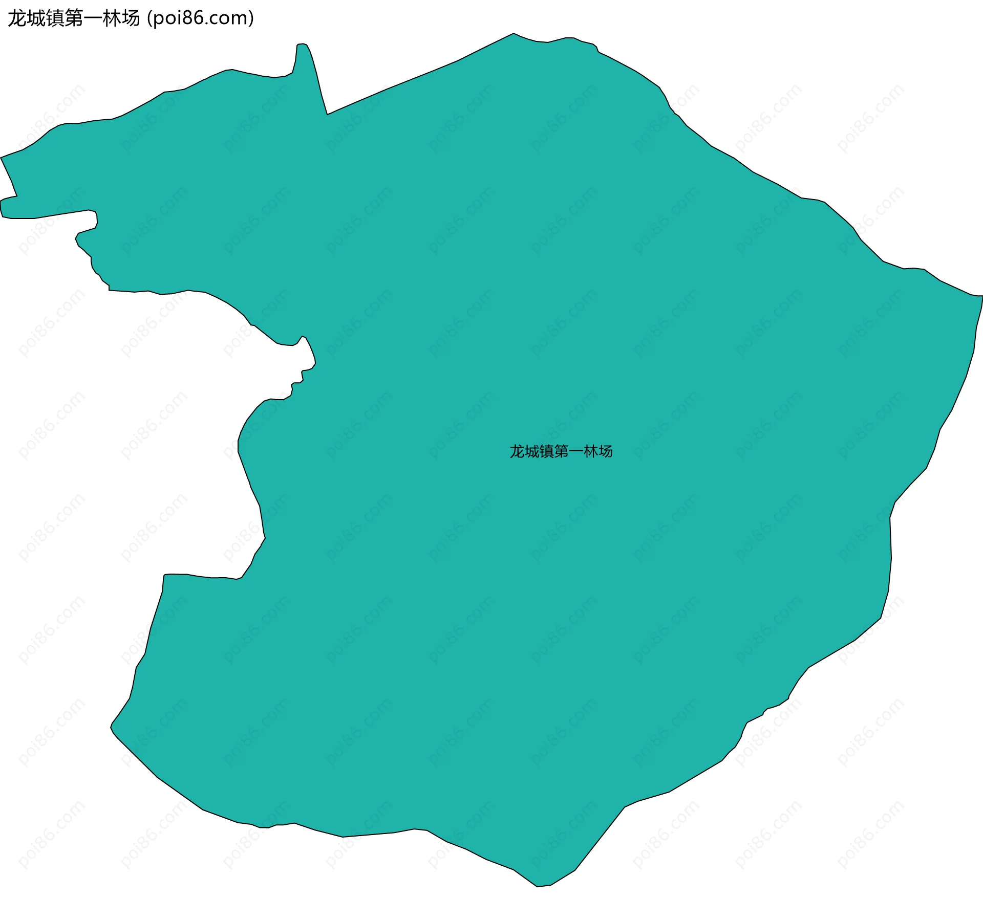 龙城镇第一林场边界地图