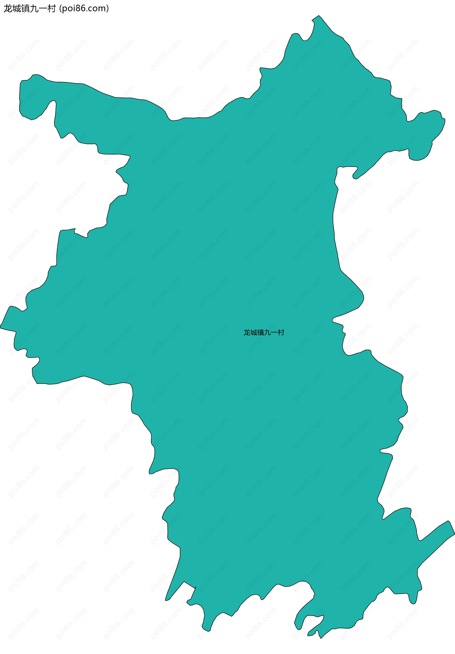 龙城镇九一村边界地图