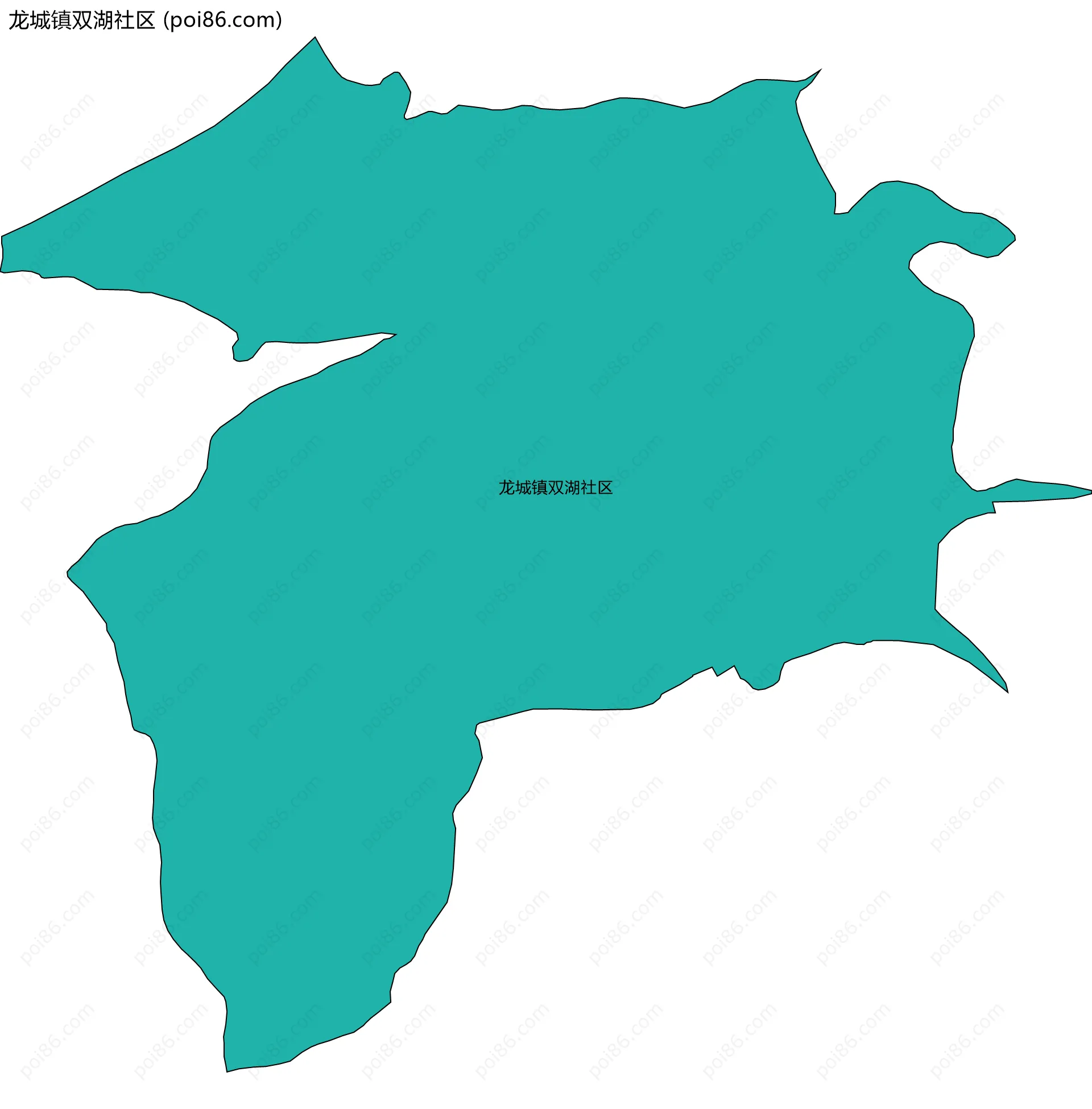 龙城镇双湖社区边界地图