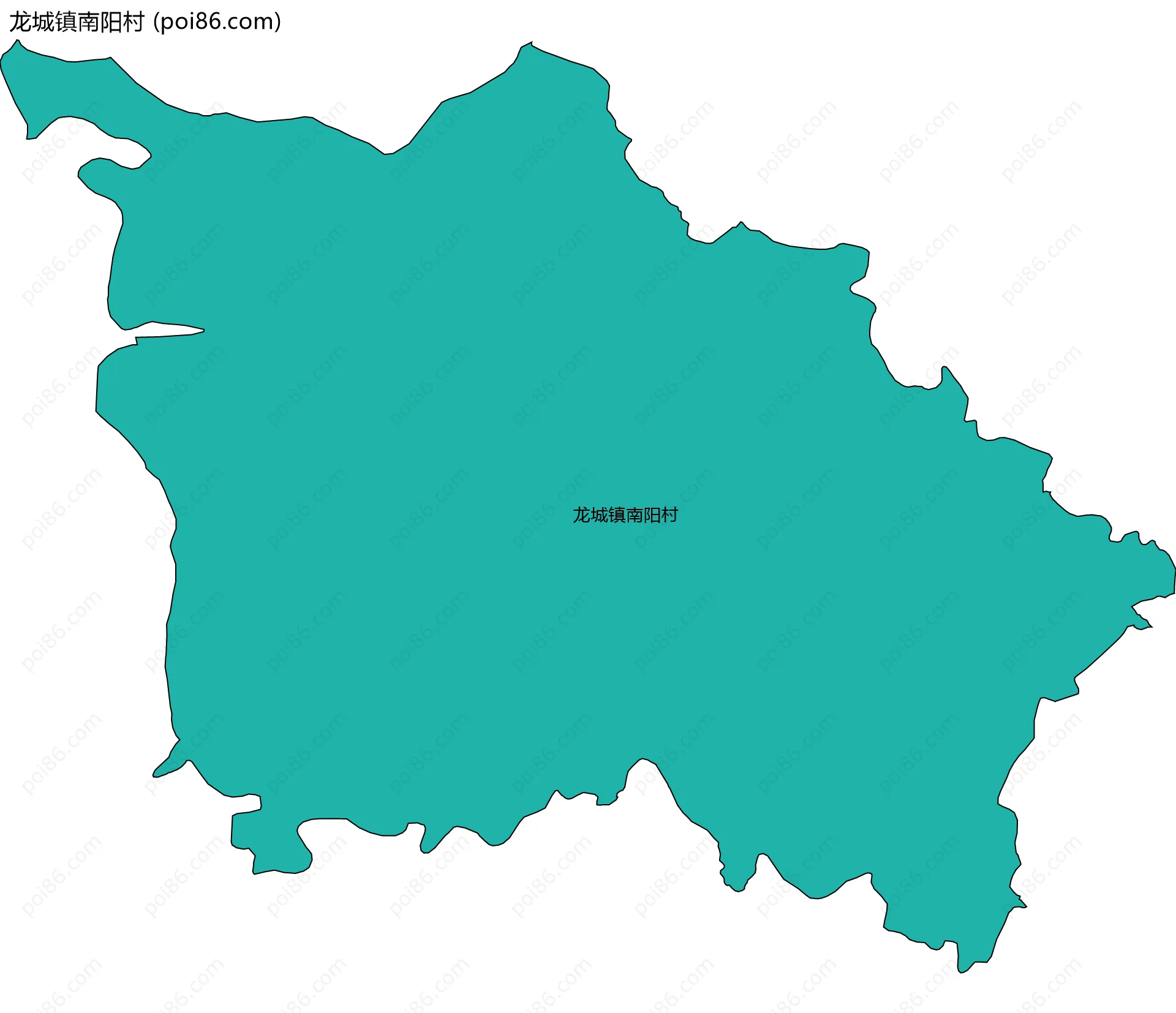 龙城镇南阳村边界地图