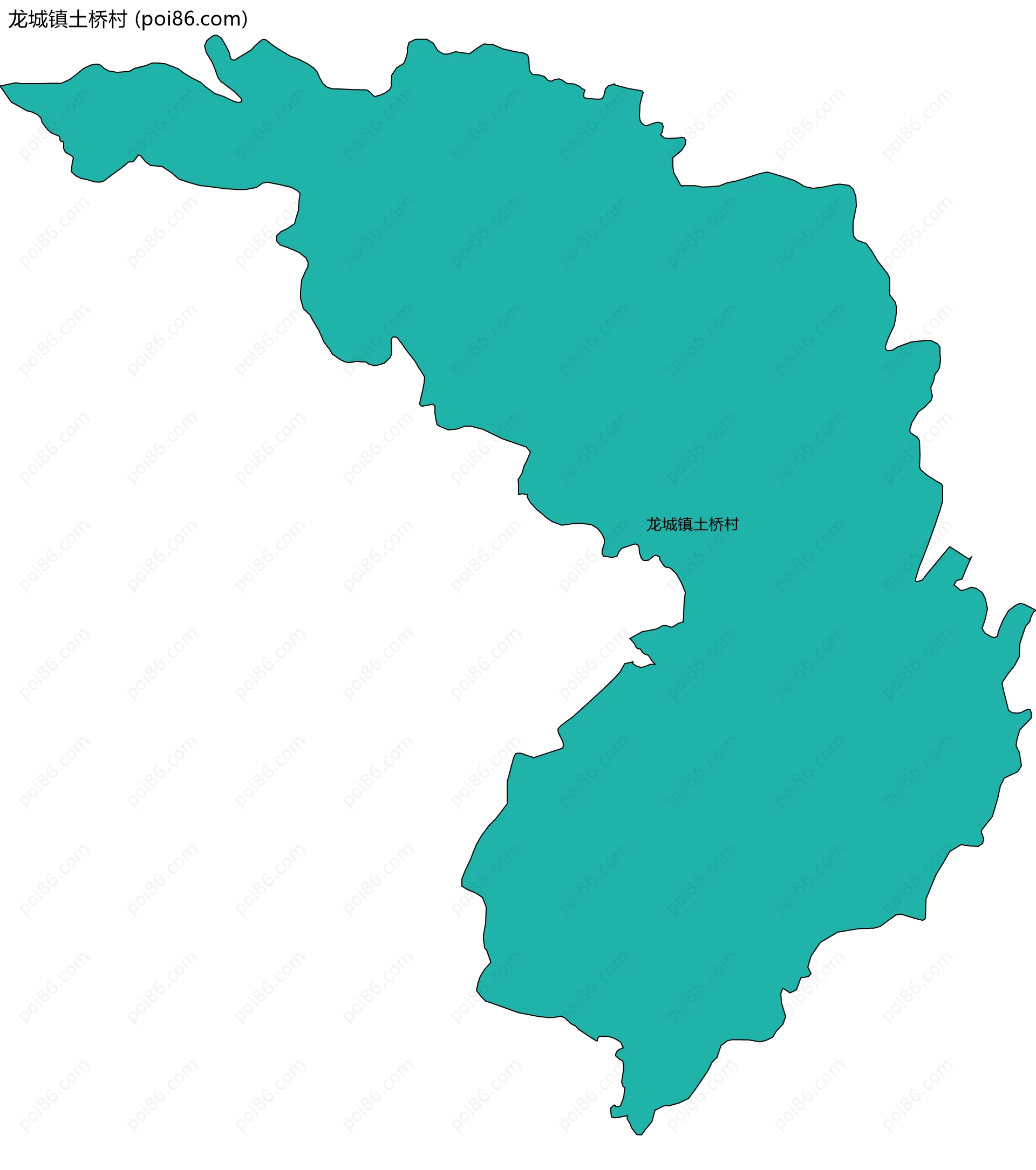 龙城镇土桥村边界地图