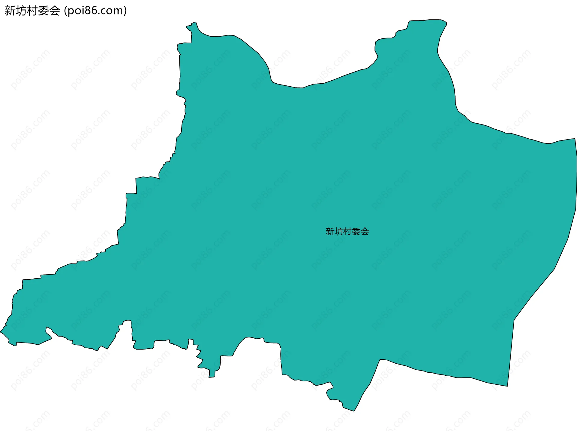 新坊村委会边界地图