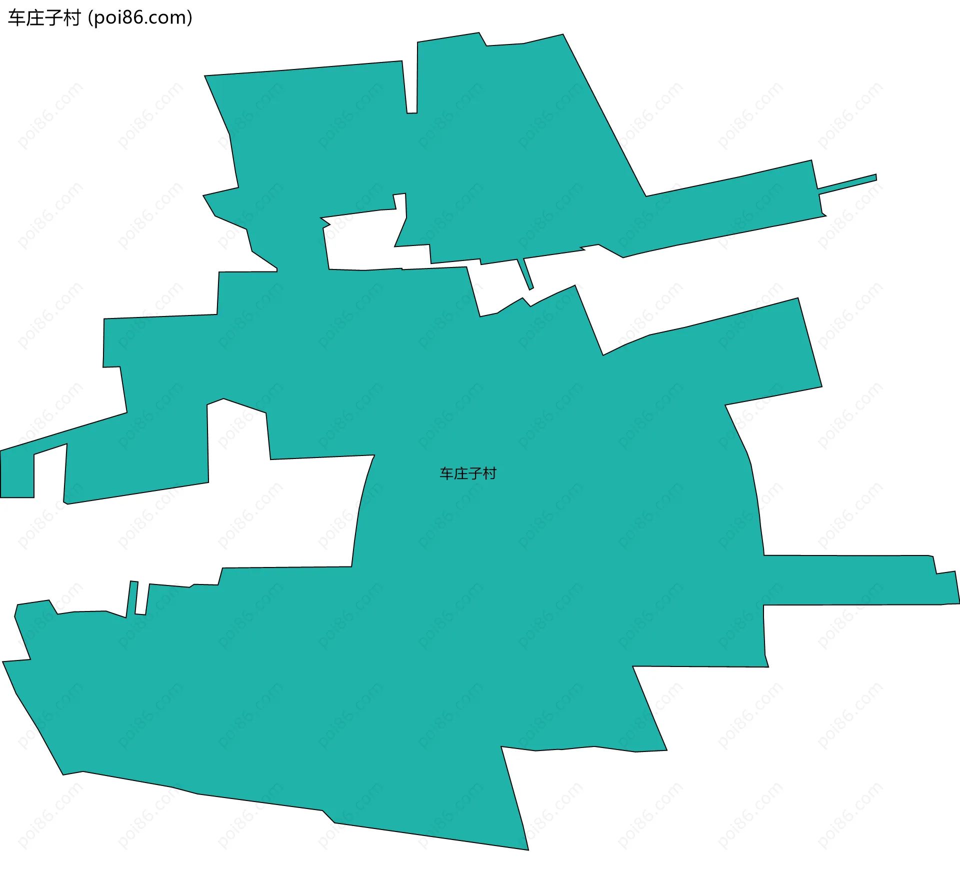 车庄子村边界地图