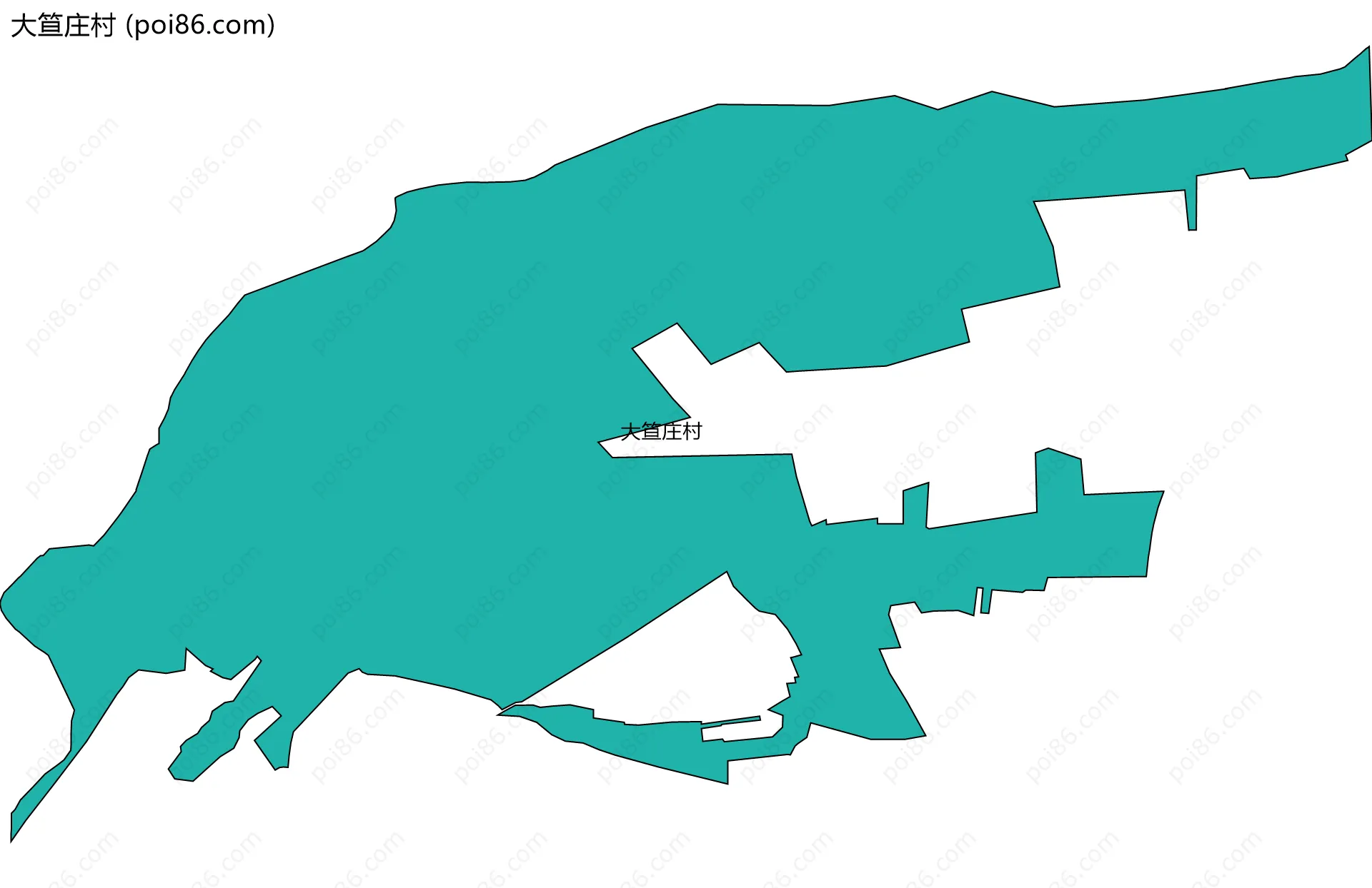 大笪庄村边界地图