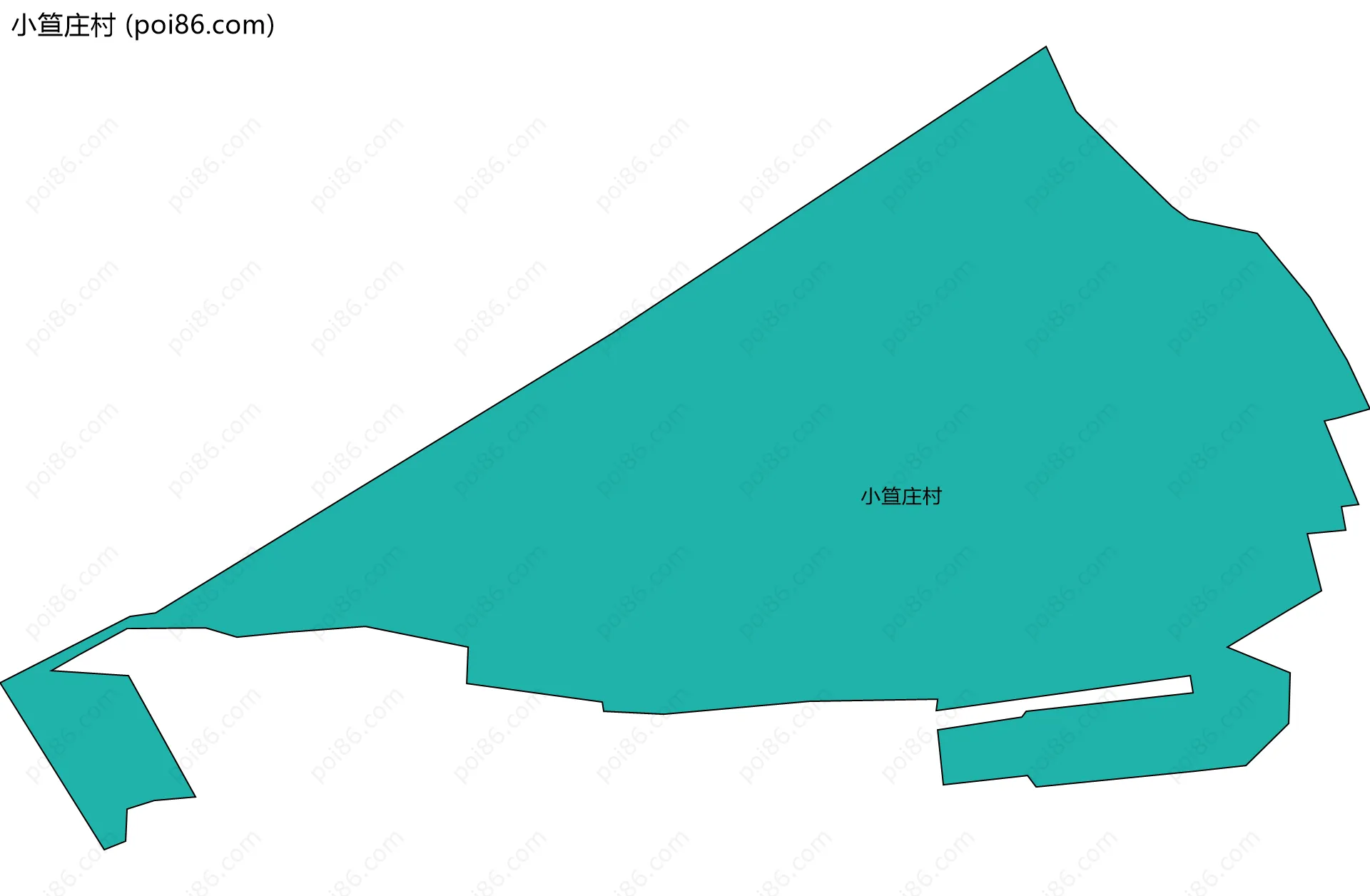 小笪庄村边界地图