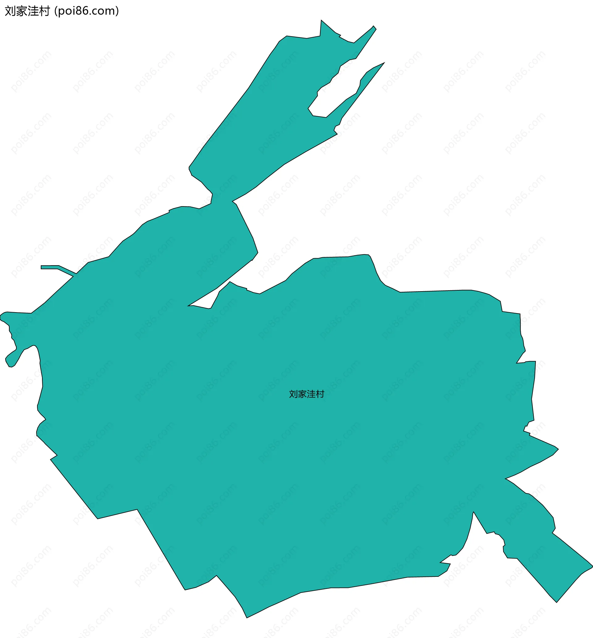 刘家洼村边界地图