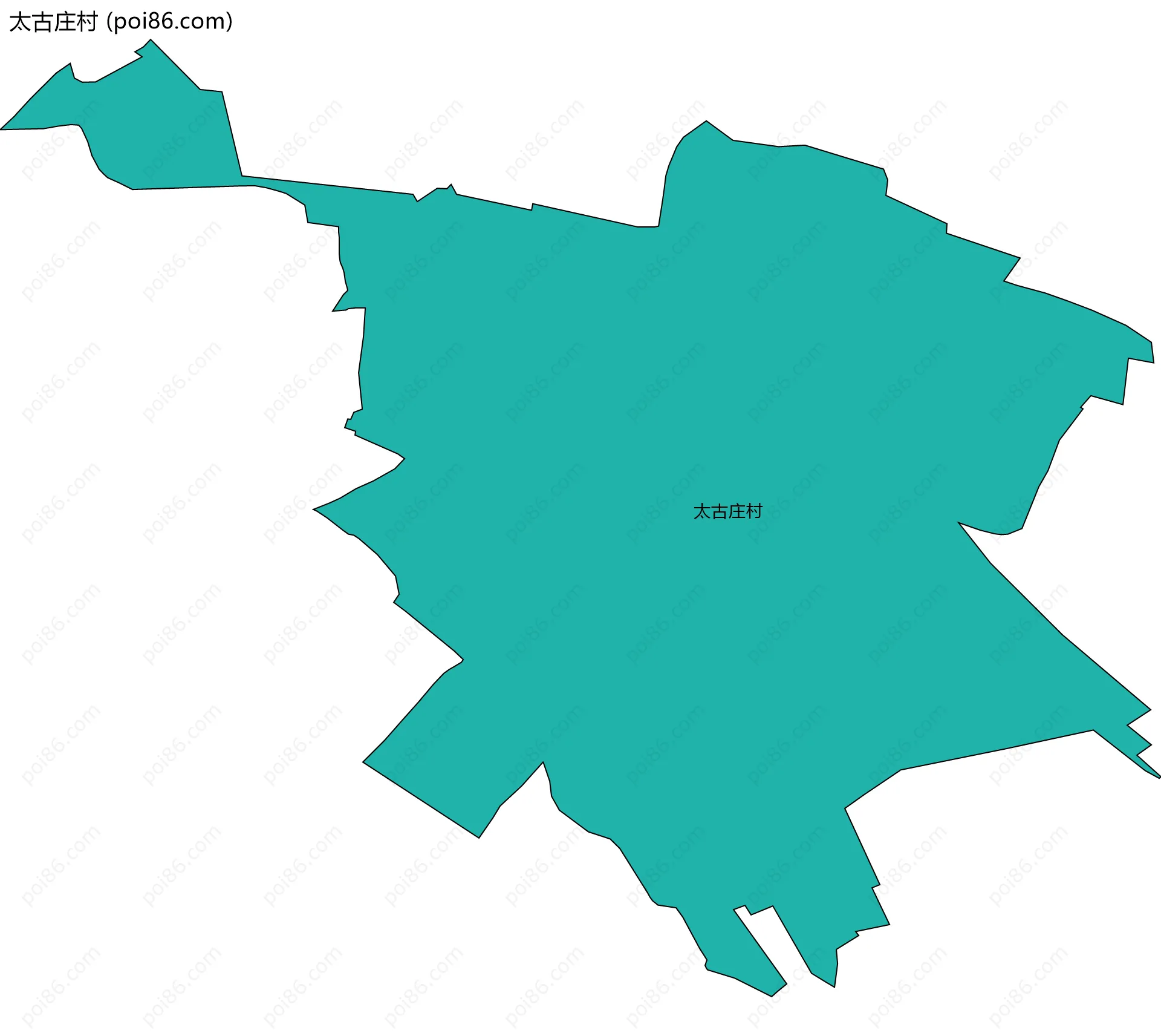 太古庄村边界地图