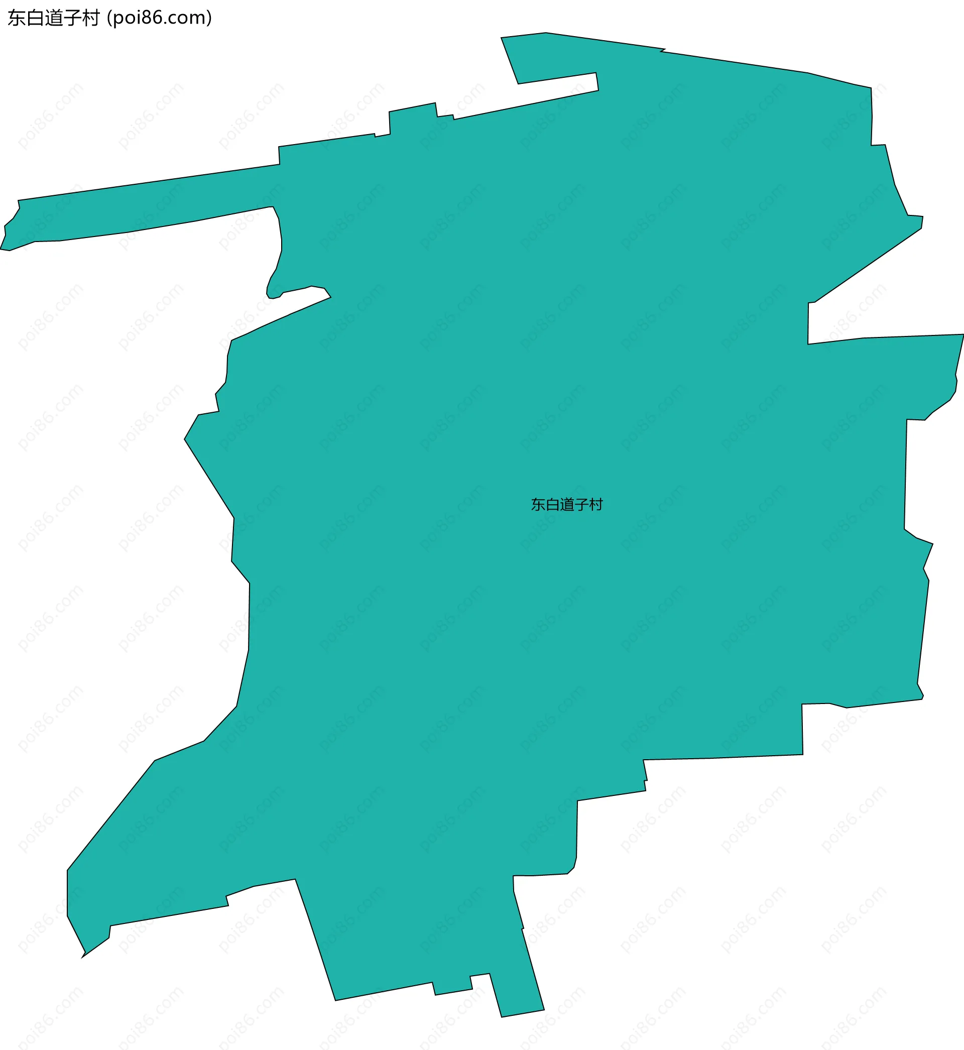 东白道子村边界地图