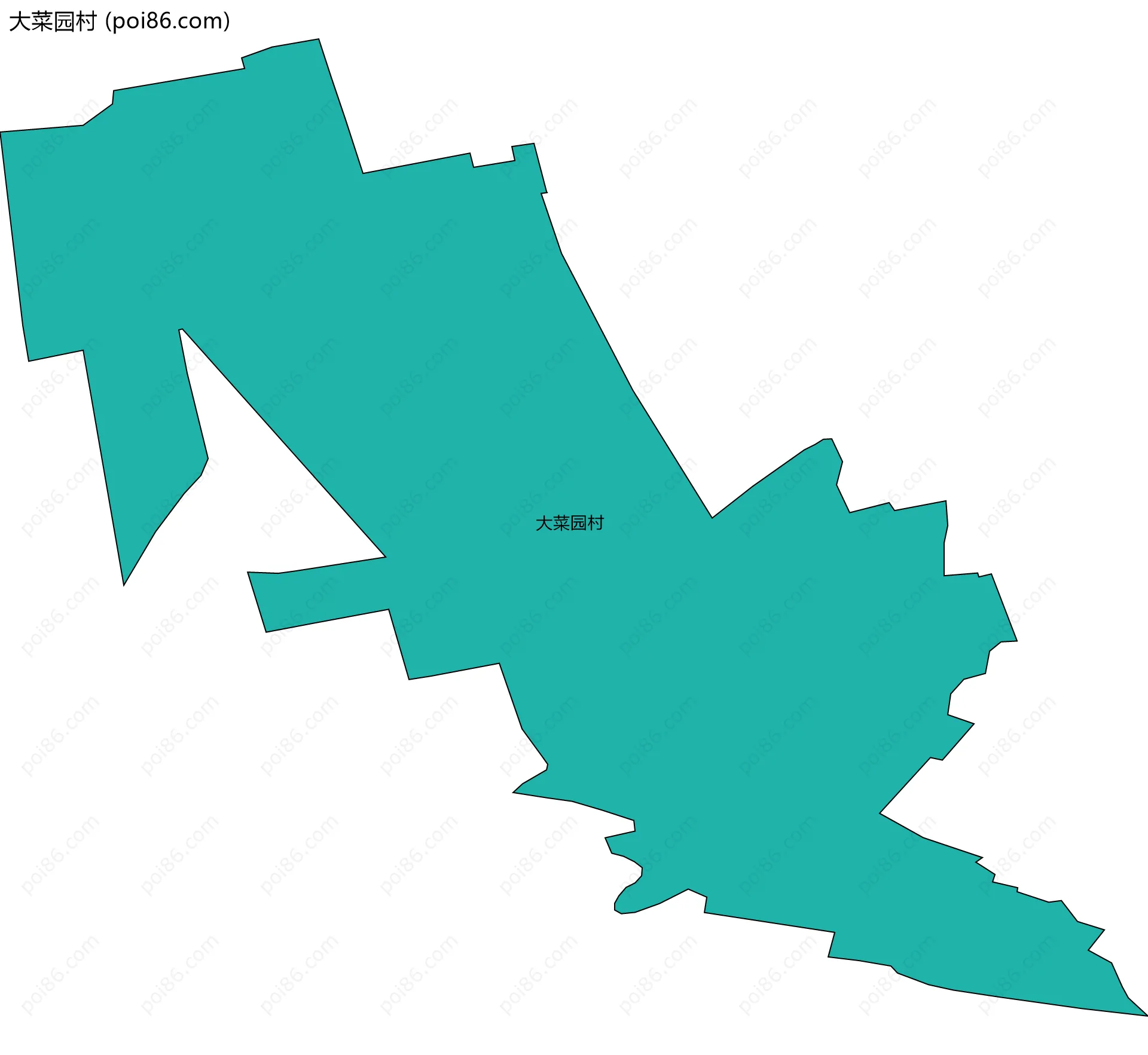 大菜园村边界地图