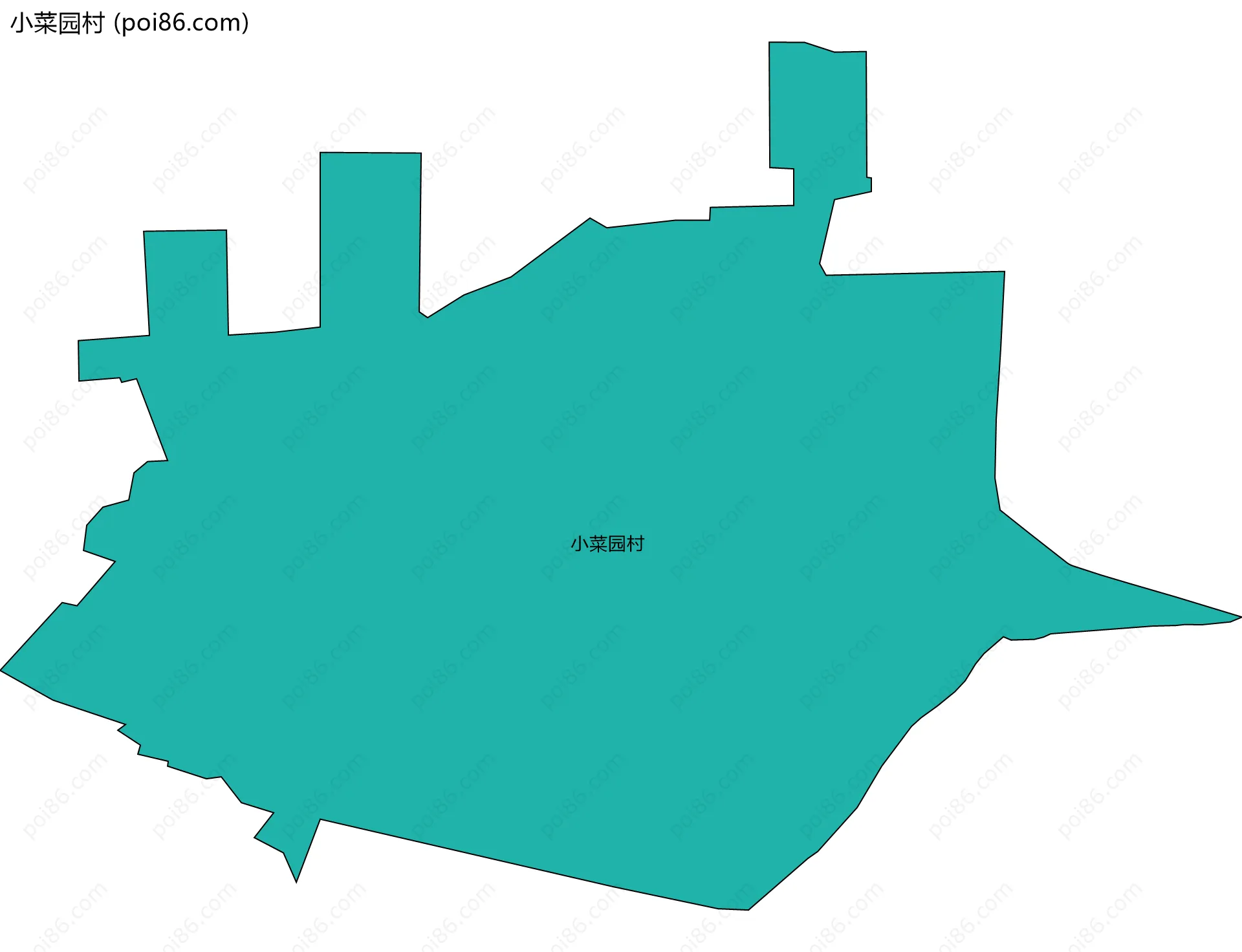 小菜园村边界地图