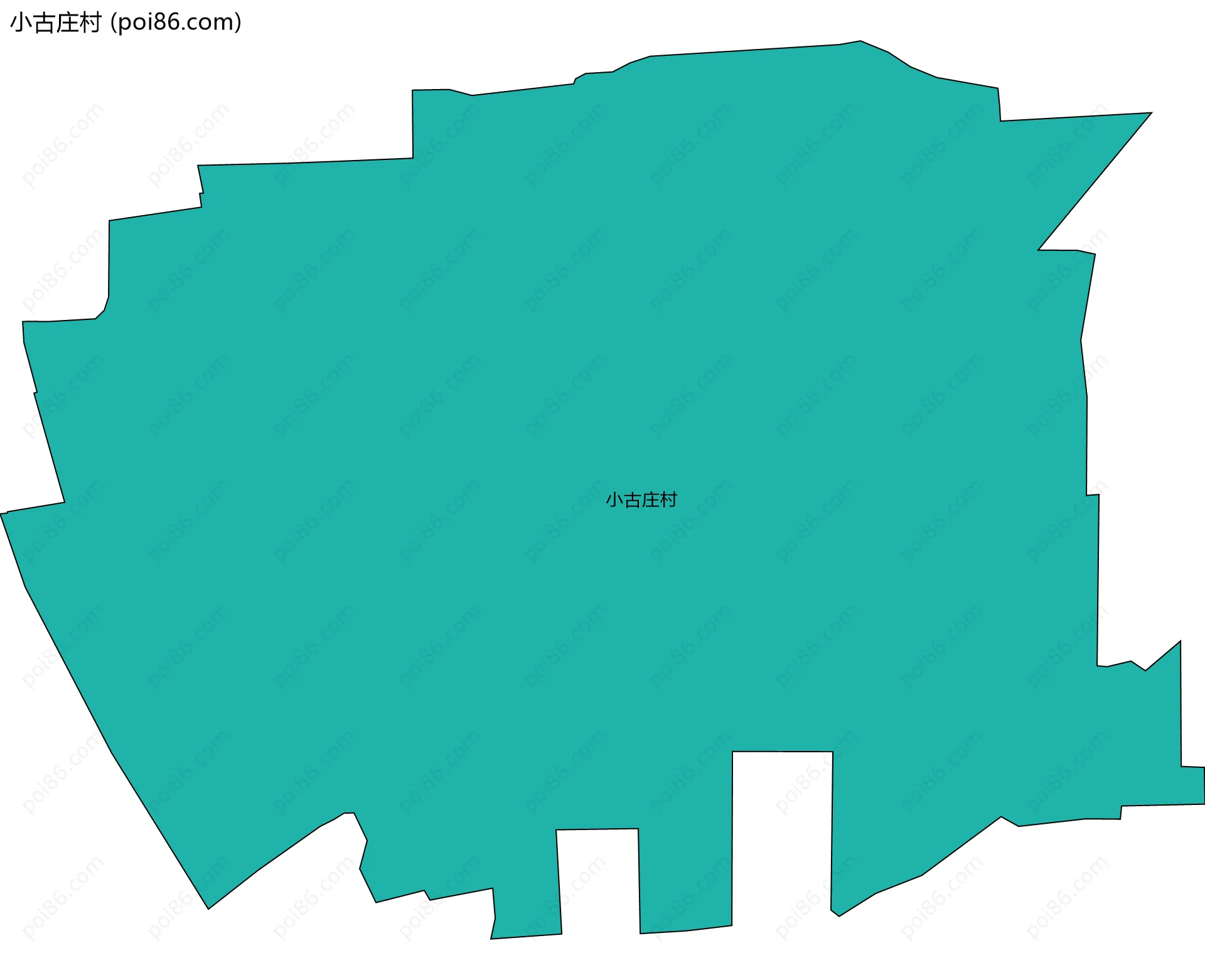 小古庄村边界地图