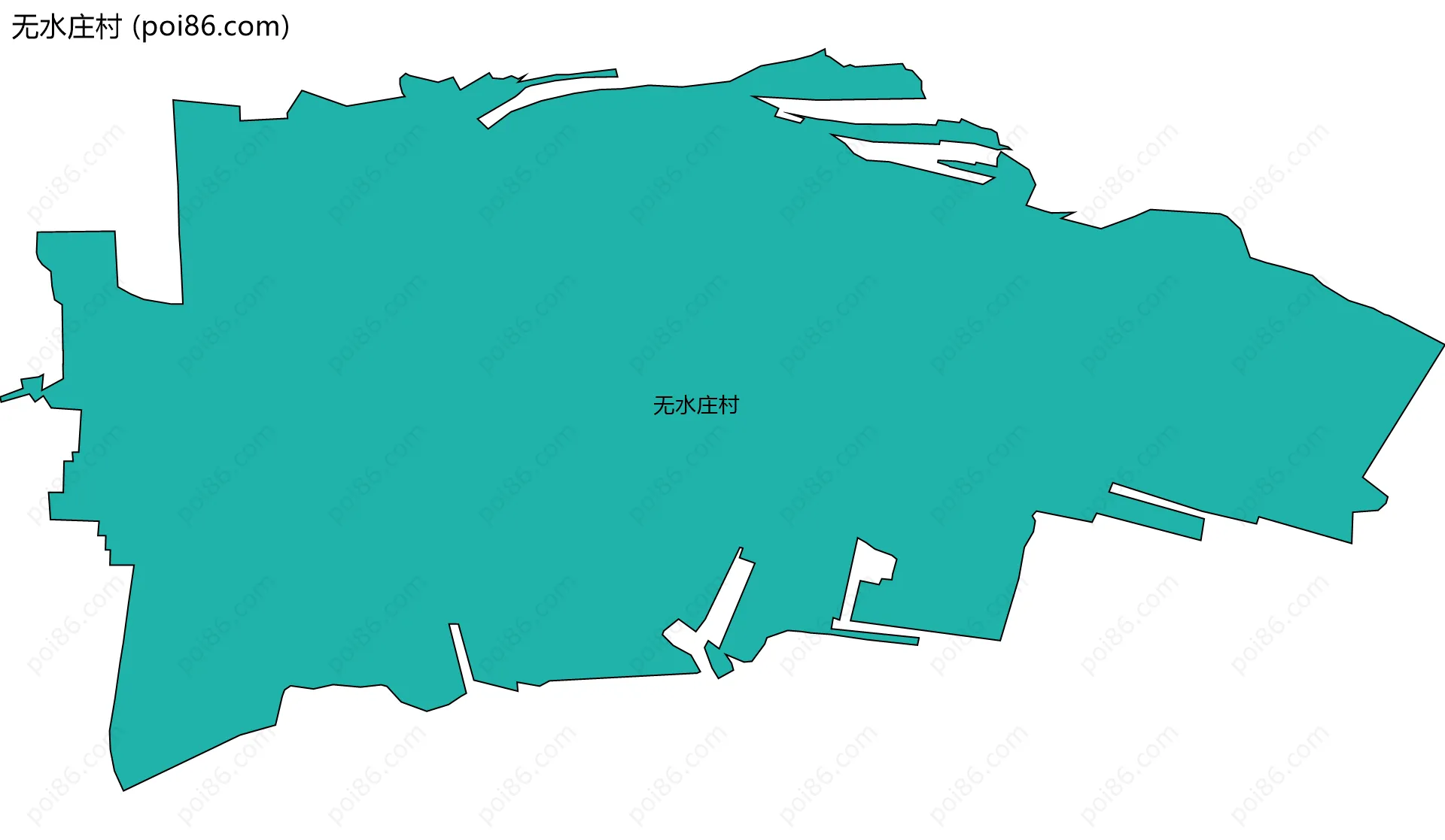 无水庄村边界地图