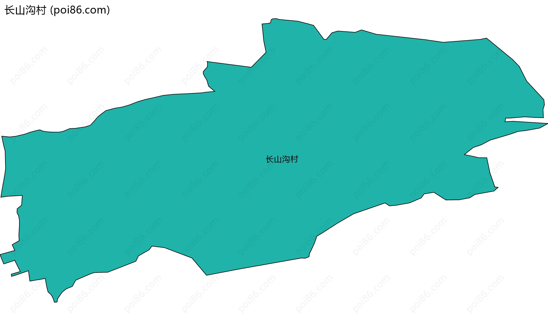 长山沟村边界地图