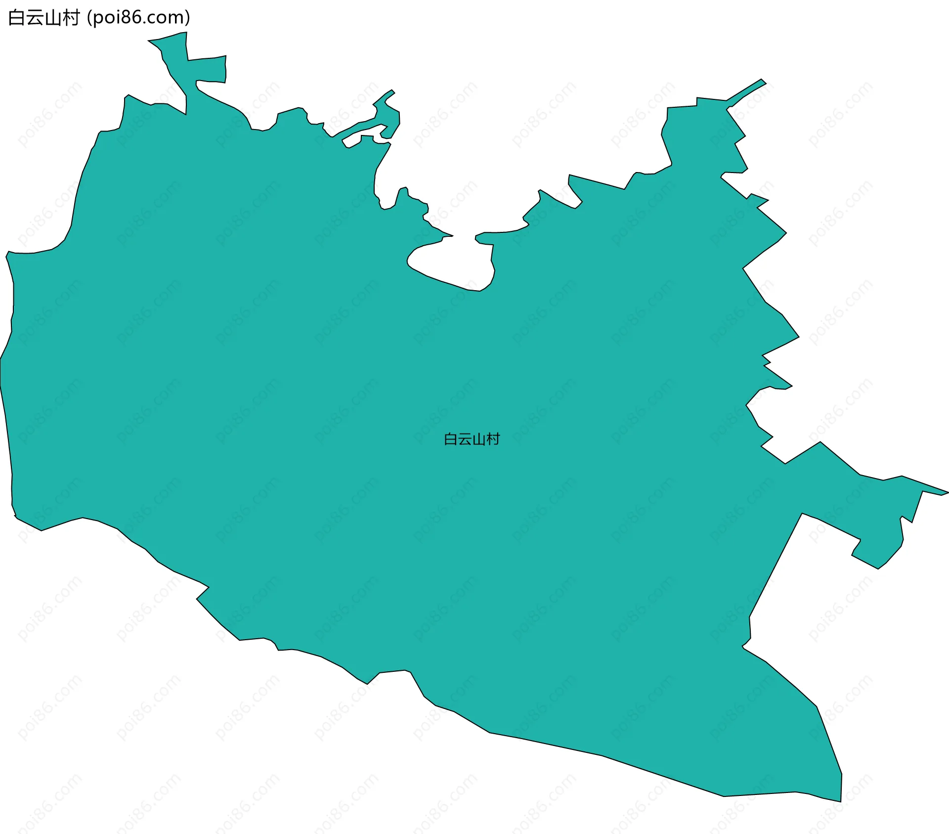 白云山村边界地图