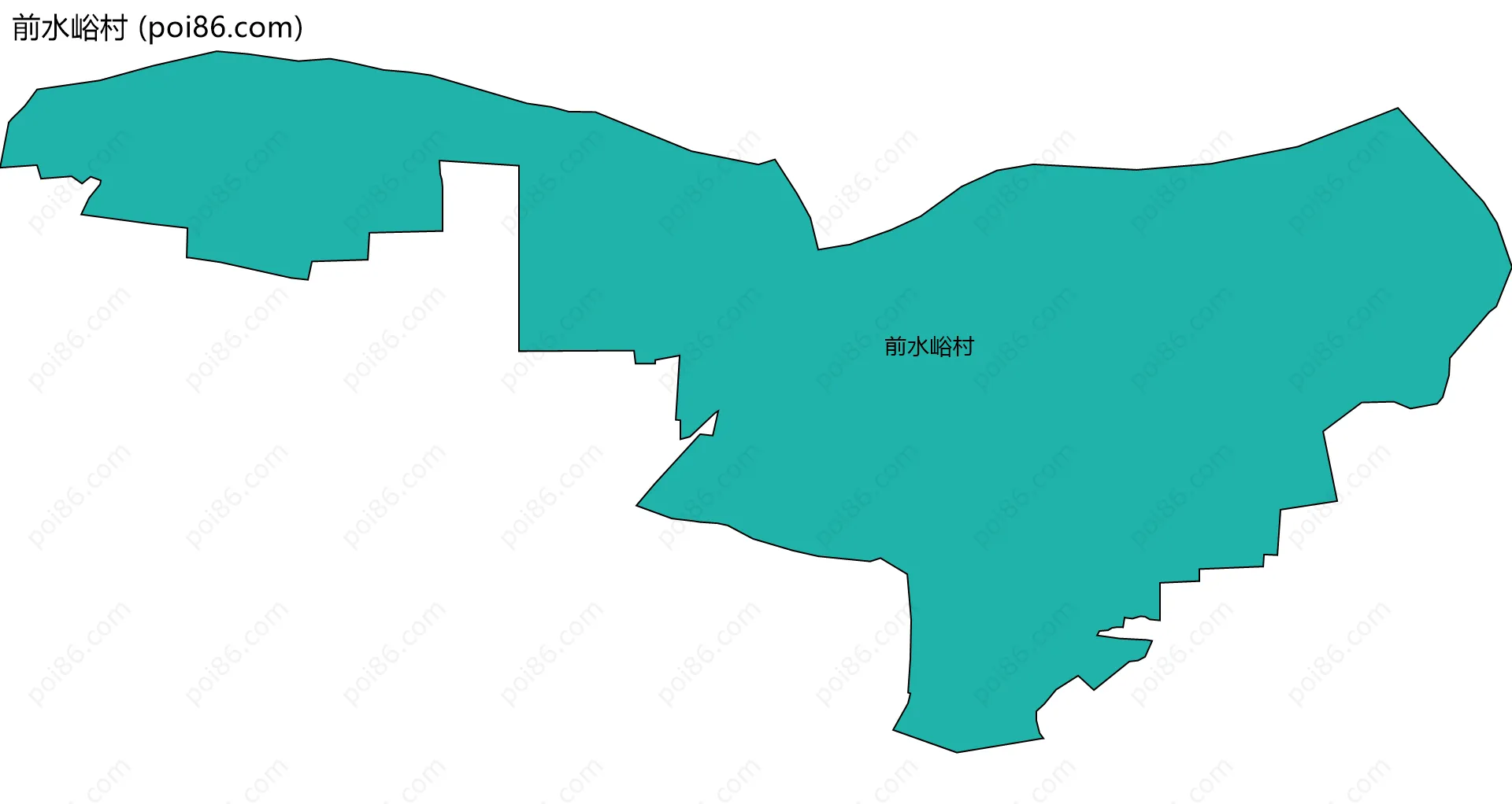 前水峪村边界地图