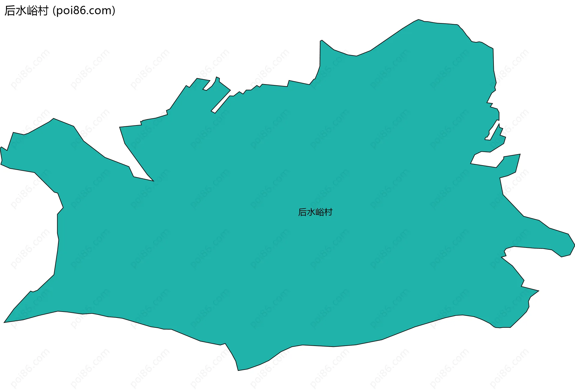 后水峪村边界地图