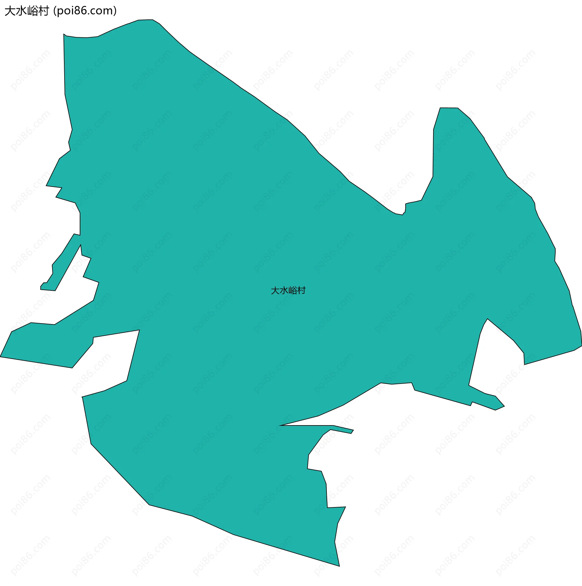 大水峪村边界地图