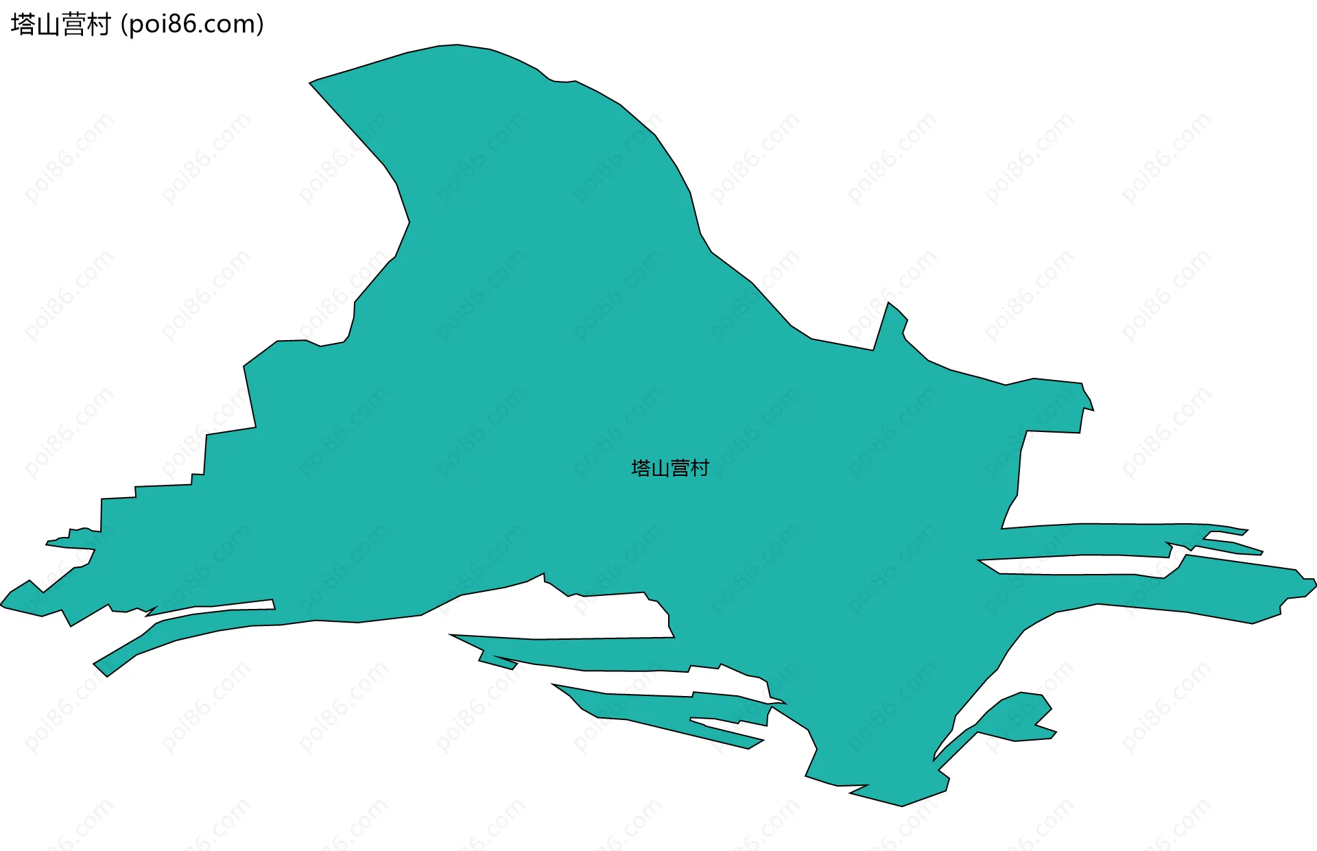 塔山营村边界地图