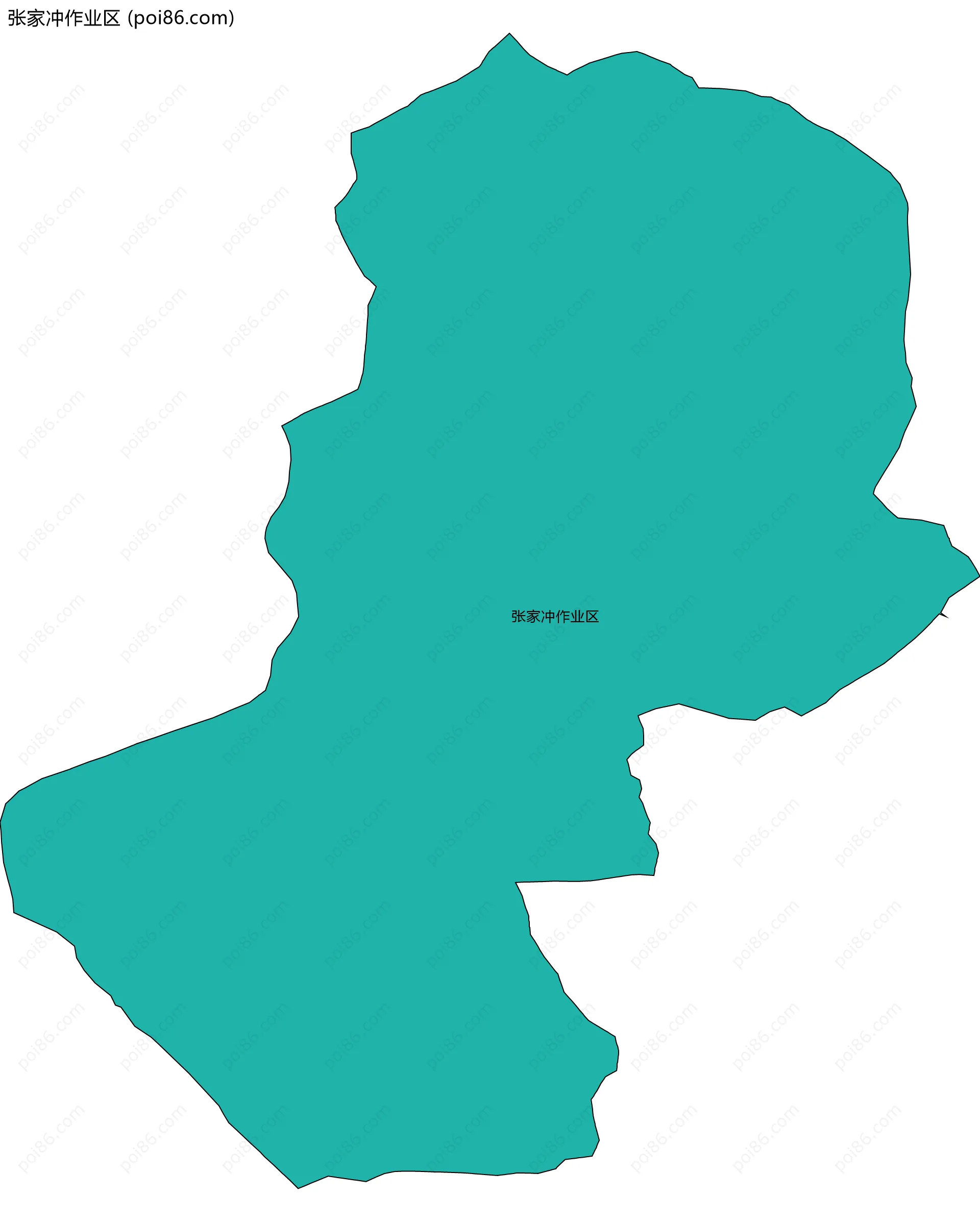 张家冲作业区边界地图