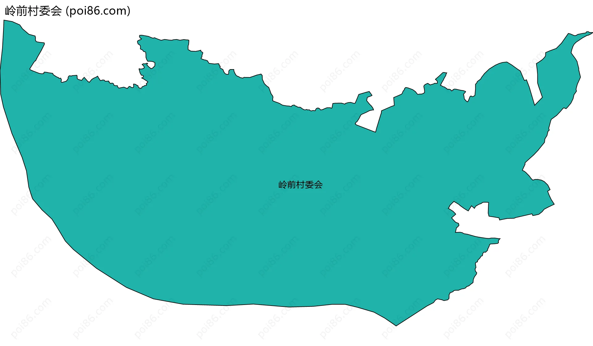 岭前村委会边界地图