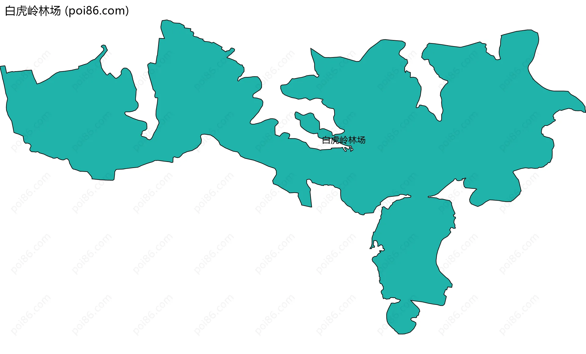白虎岭林场边界地图