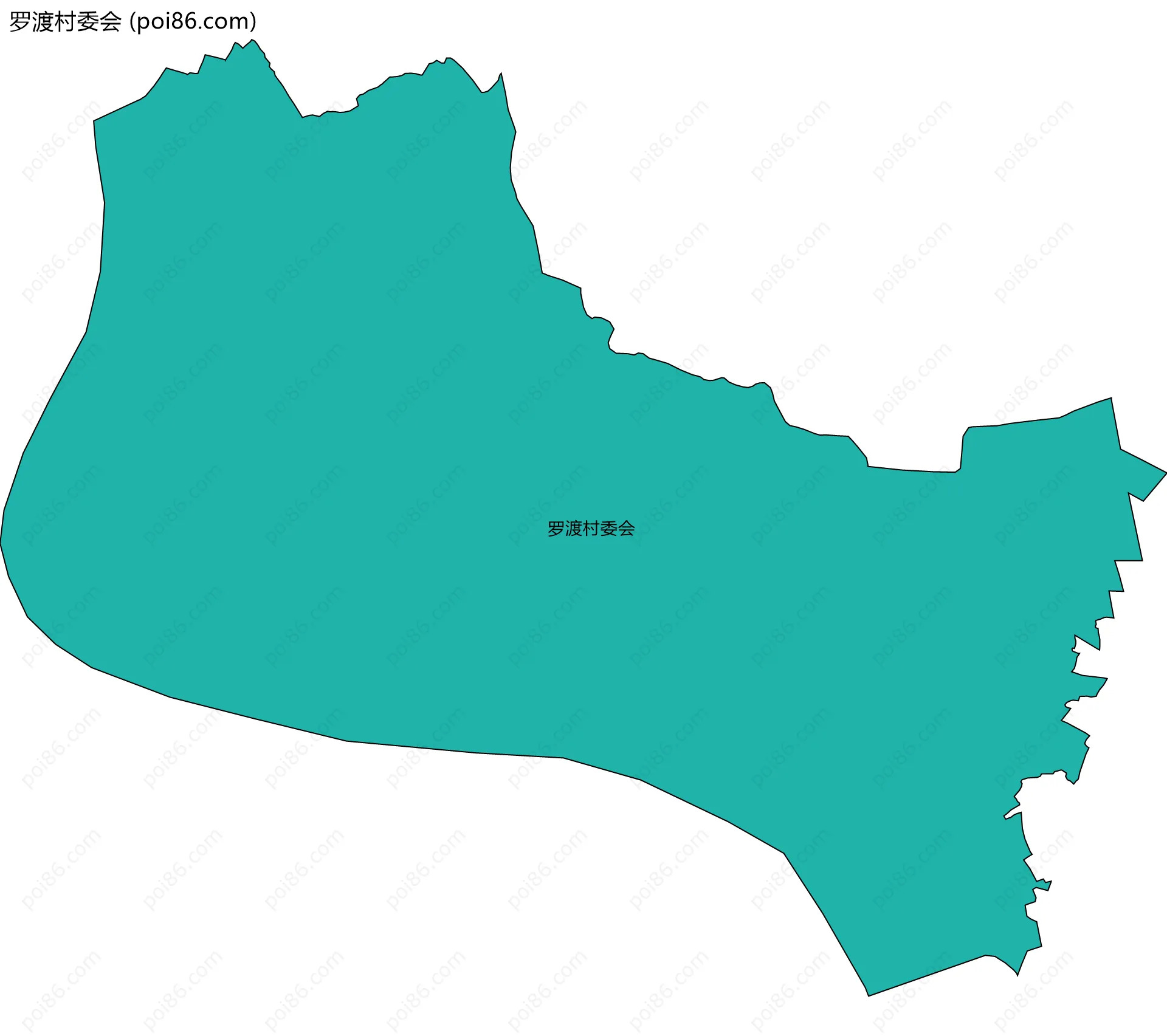 罗渡村委会边界地图