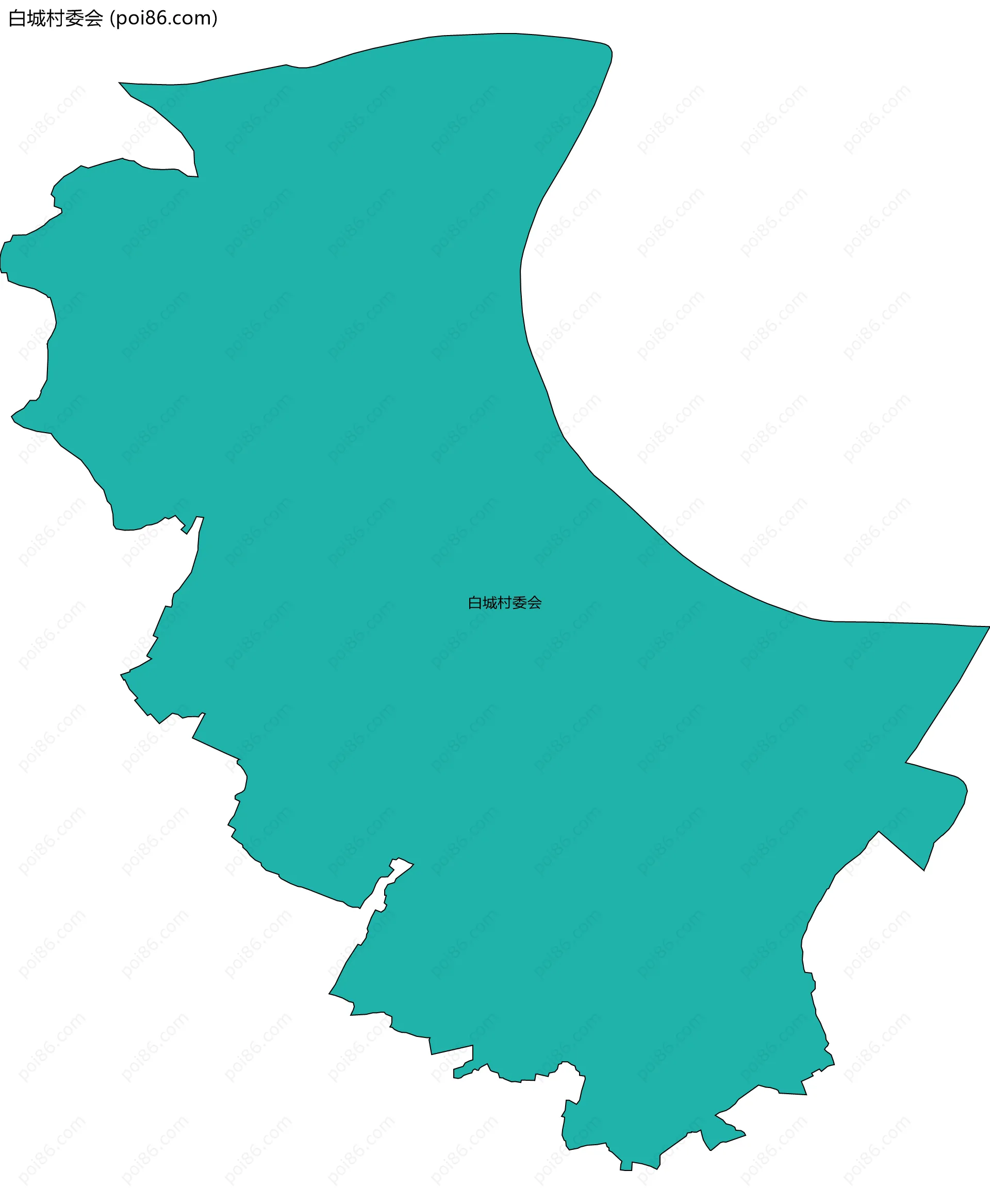 白城村委会边界地图